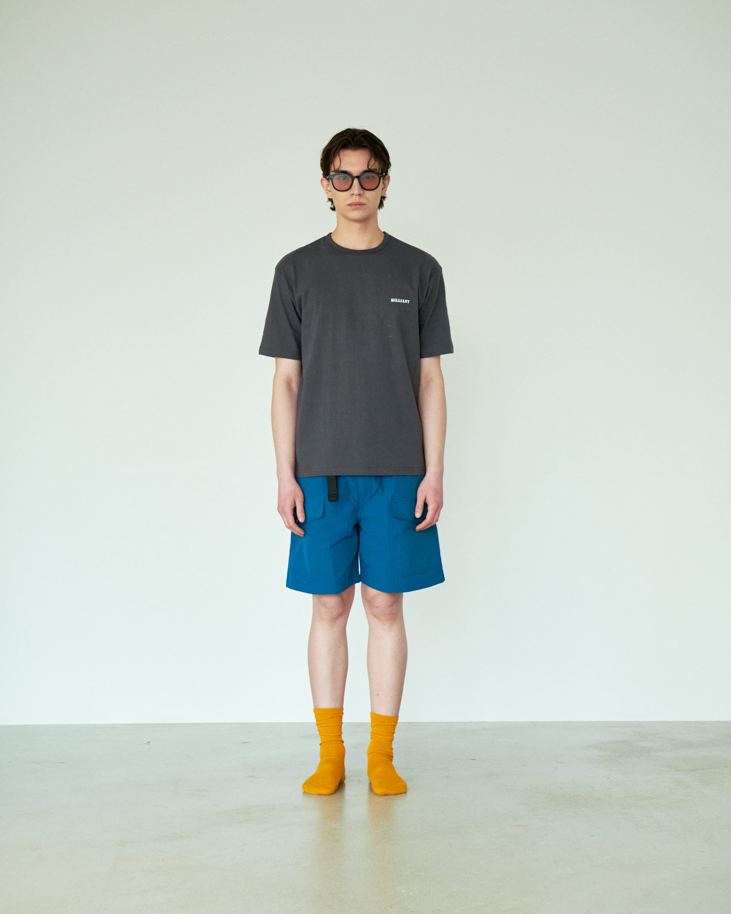 BILLIANT-Basic Open T-Shirt Charcoal - detail 6