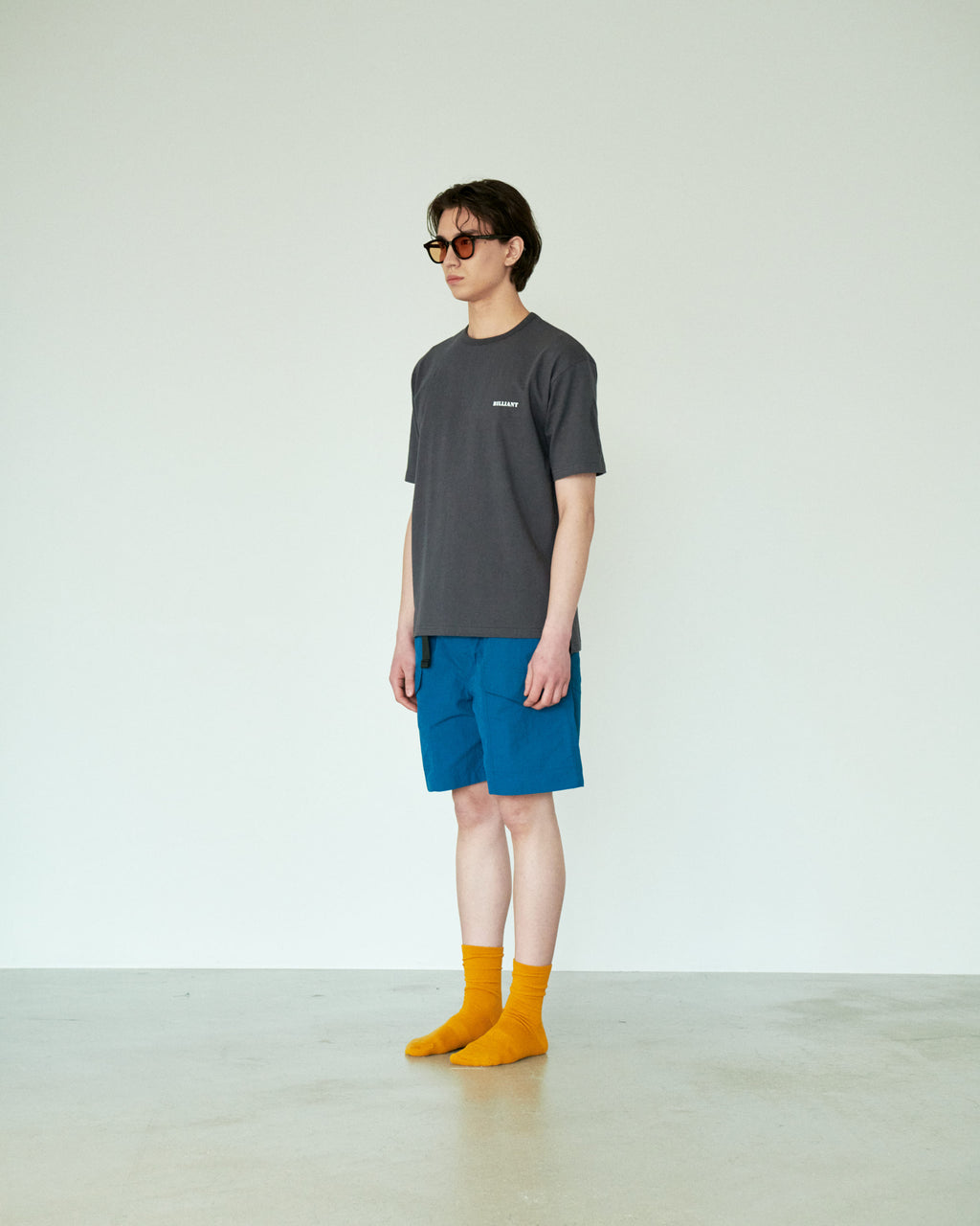 BILLIANT-Basic Open T-Shirt Charcoal - detail 7