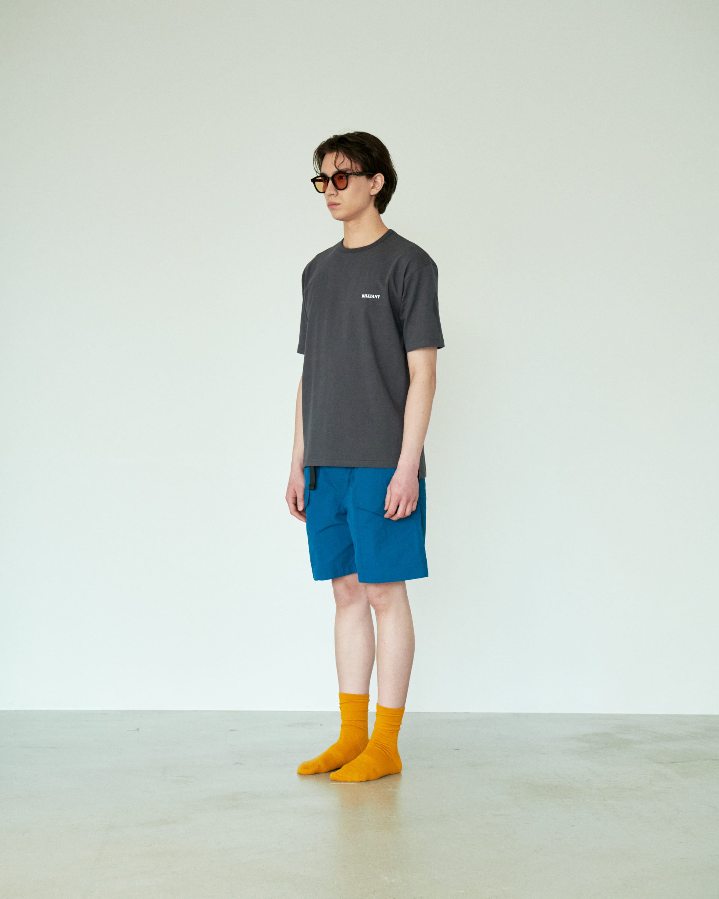 BILLIANT-Basic Open T-Shirt Charcoal - detail 7