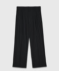 Double Pleat Semi-Wide Slacks Black