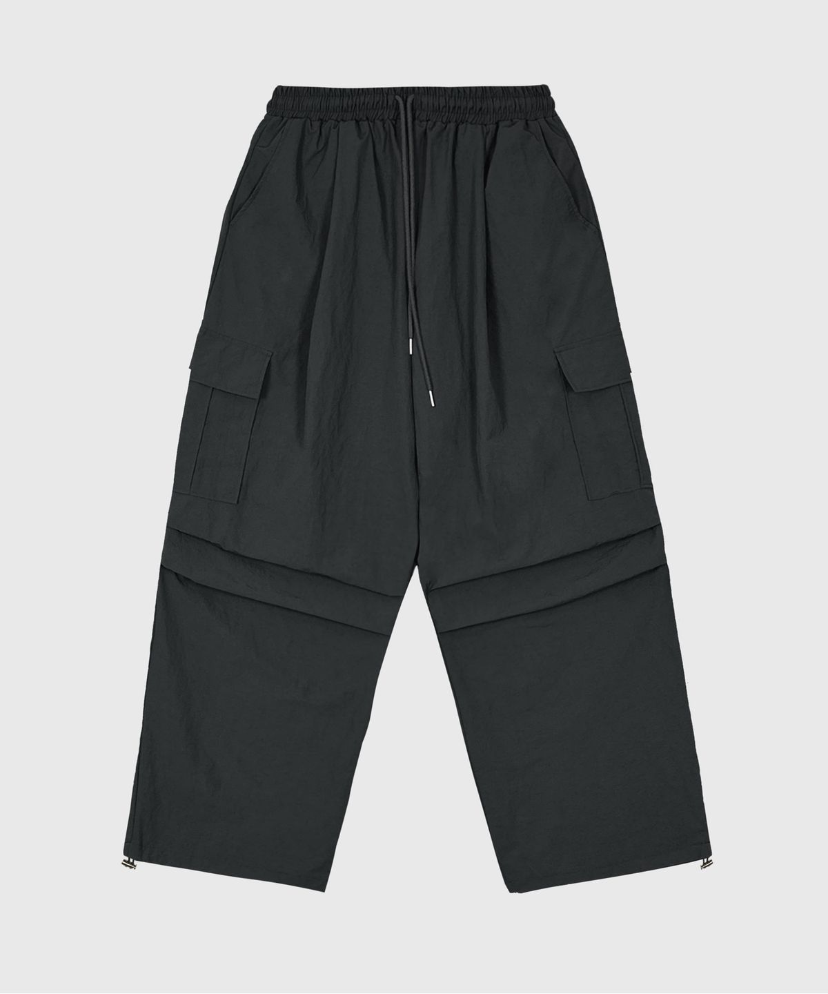 Wind Cargo Parachute String Pants Charcoal