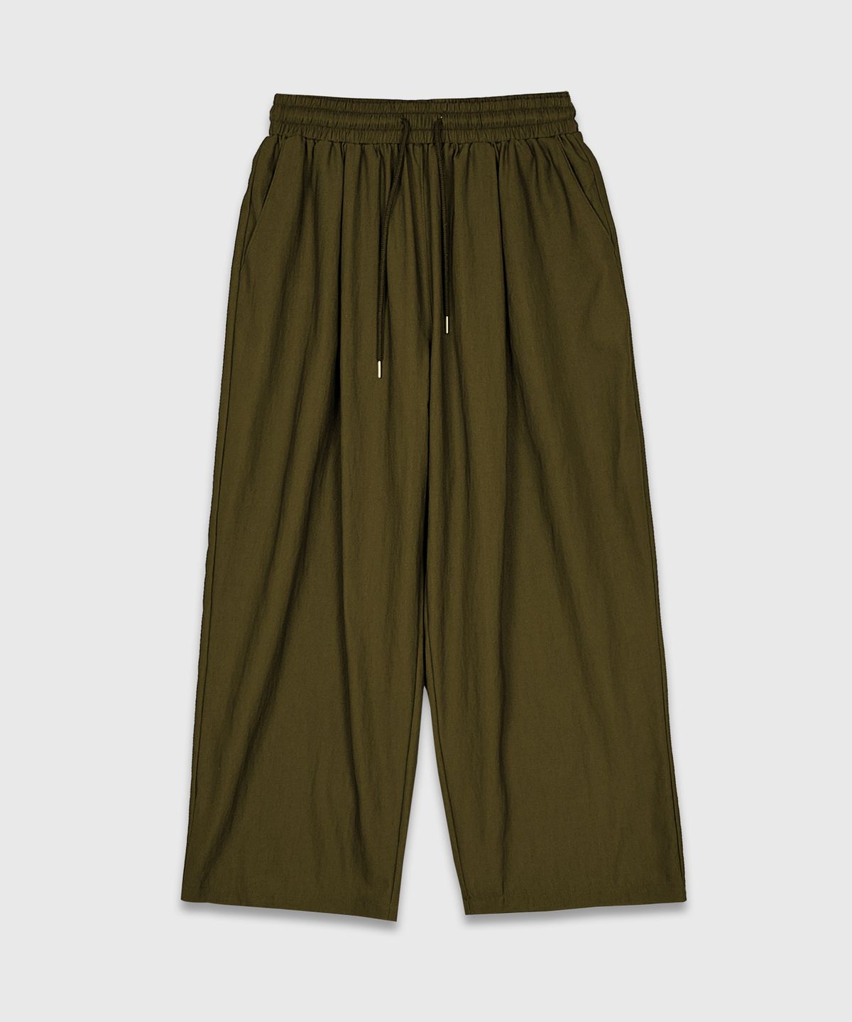 Recycled Wide Banded Pants Olive