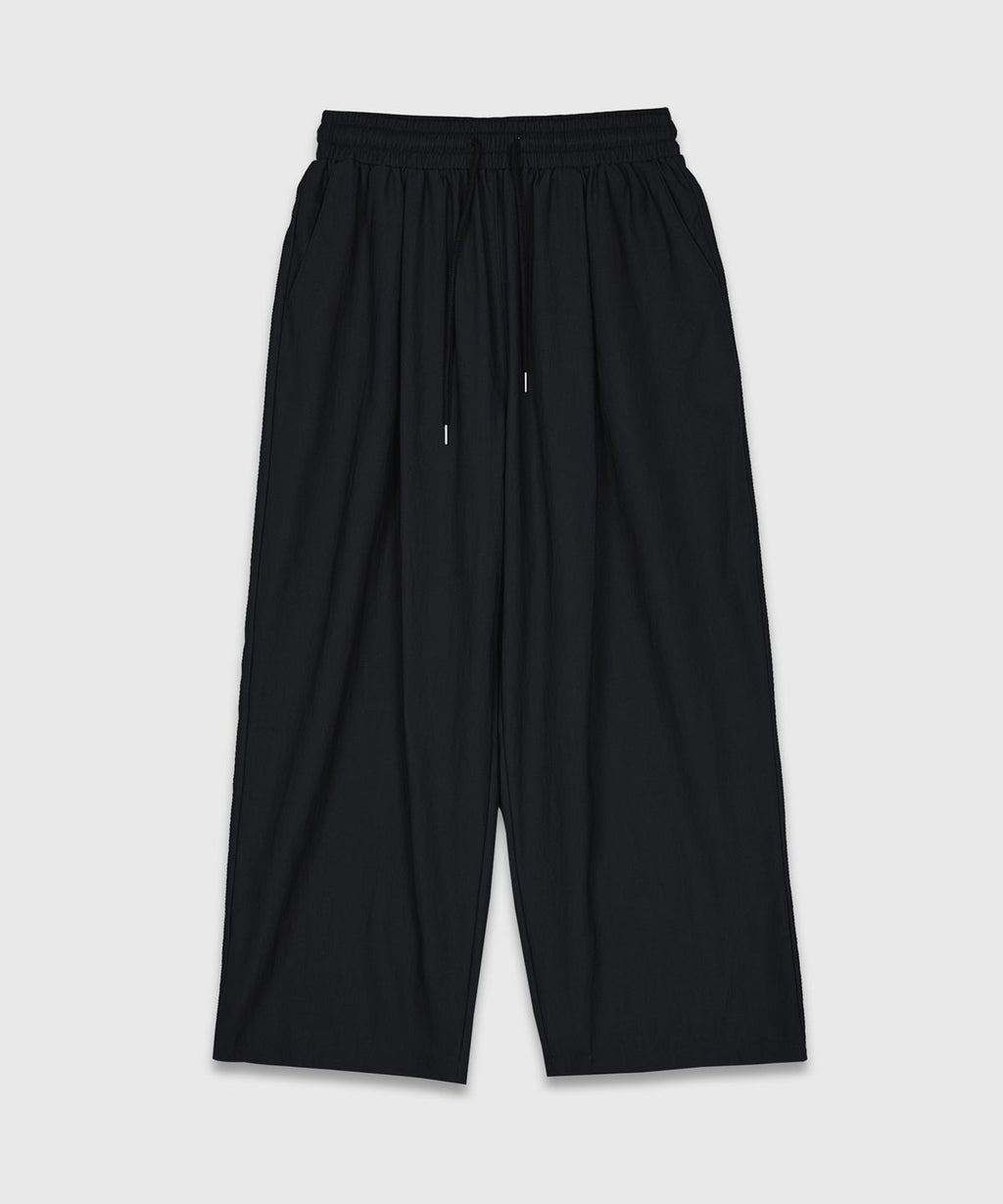 Recycled Wide Banded Pants Black