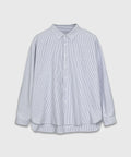 Oxford Stripe Over Shirt Navy