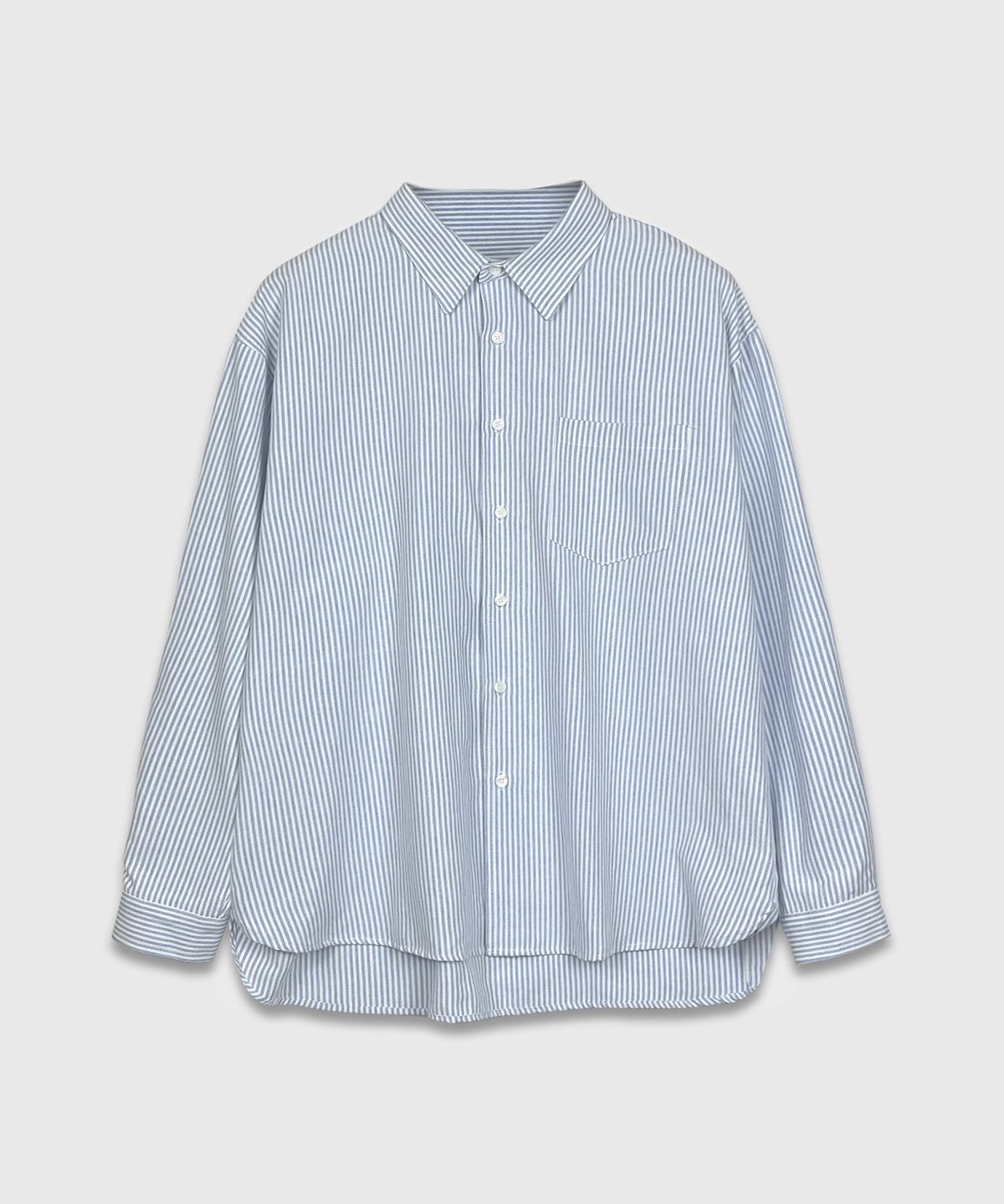 Oxford Stripe Over Shirt Sky Blue