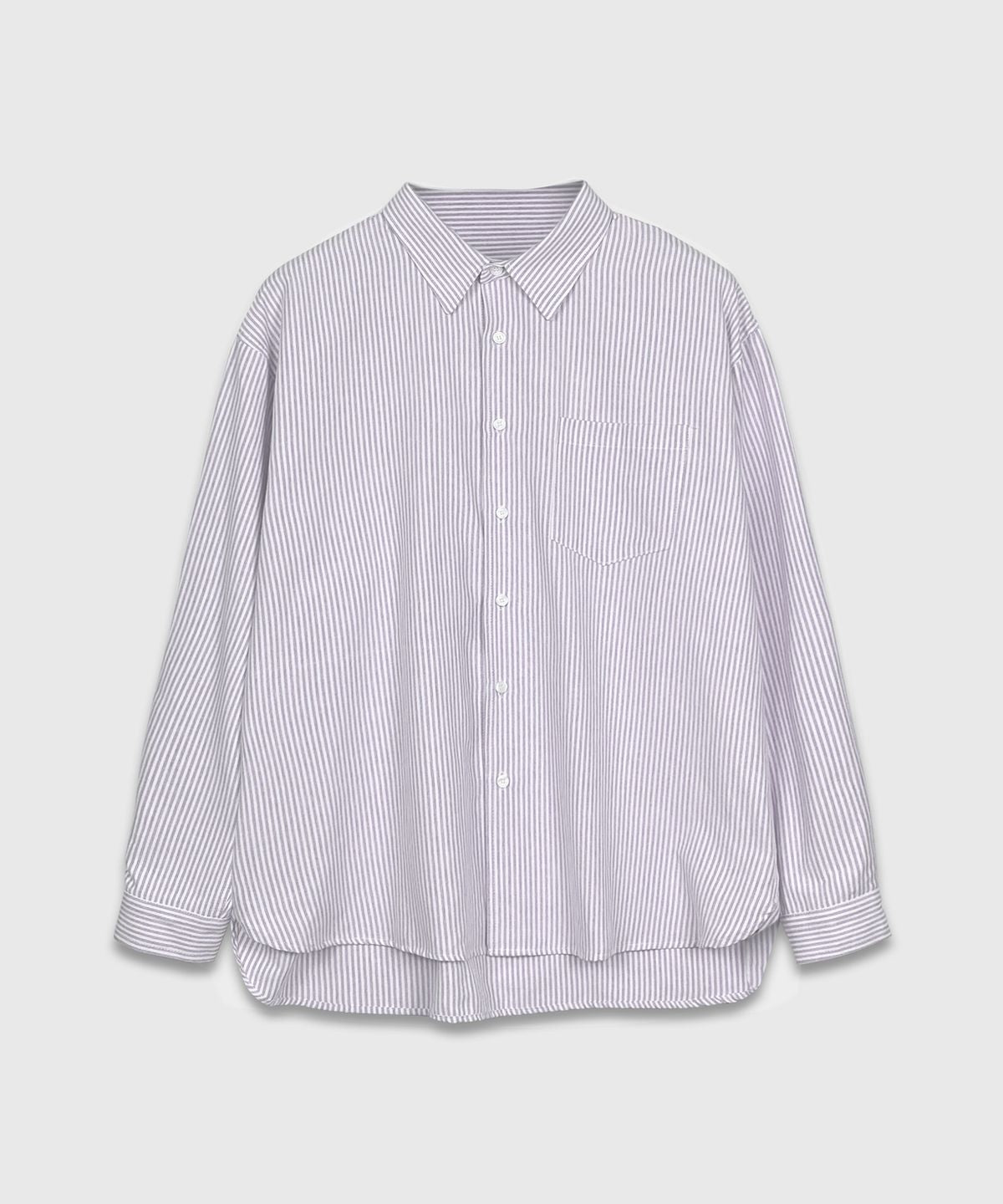 Oxford Stripe Over Shirt Purple