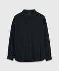 Wrinkle Basic Over Shirt Black