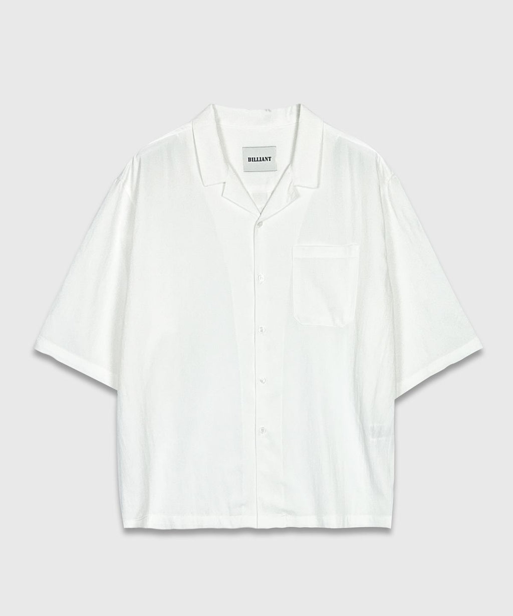 Recycled Open Collar Shirt Ivory