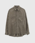 Stripe Fatigue Two Pocket Shirt Khaki