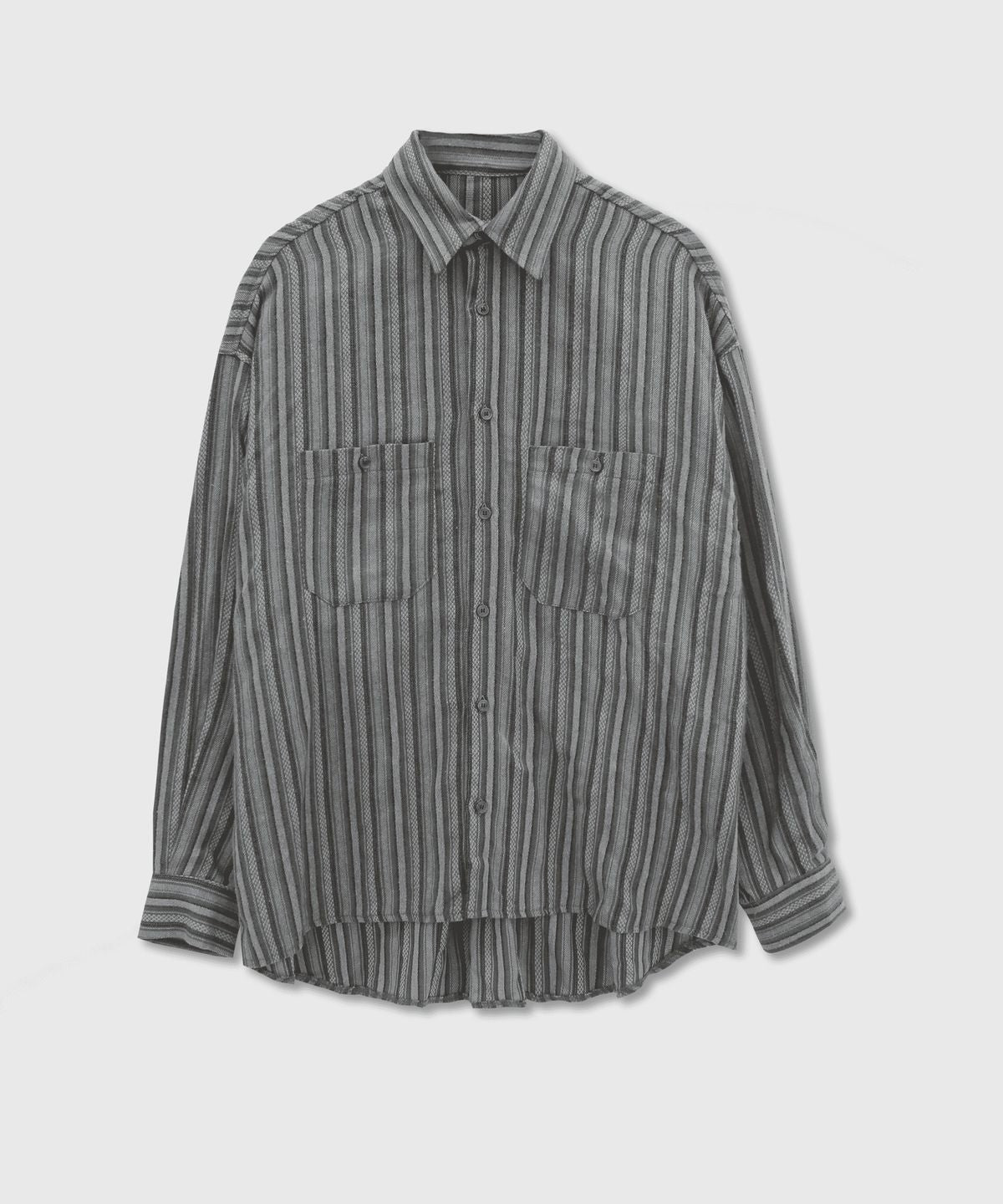 Stripe Fatigue Two Pocket Shirt Black
