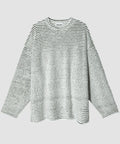 Mohair Over Border Knit White