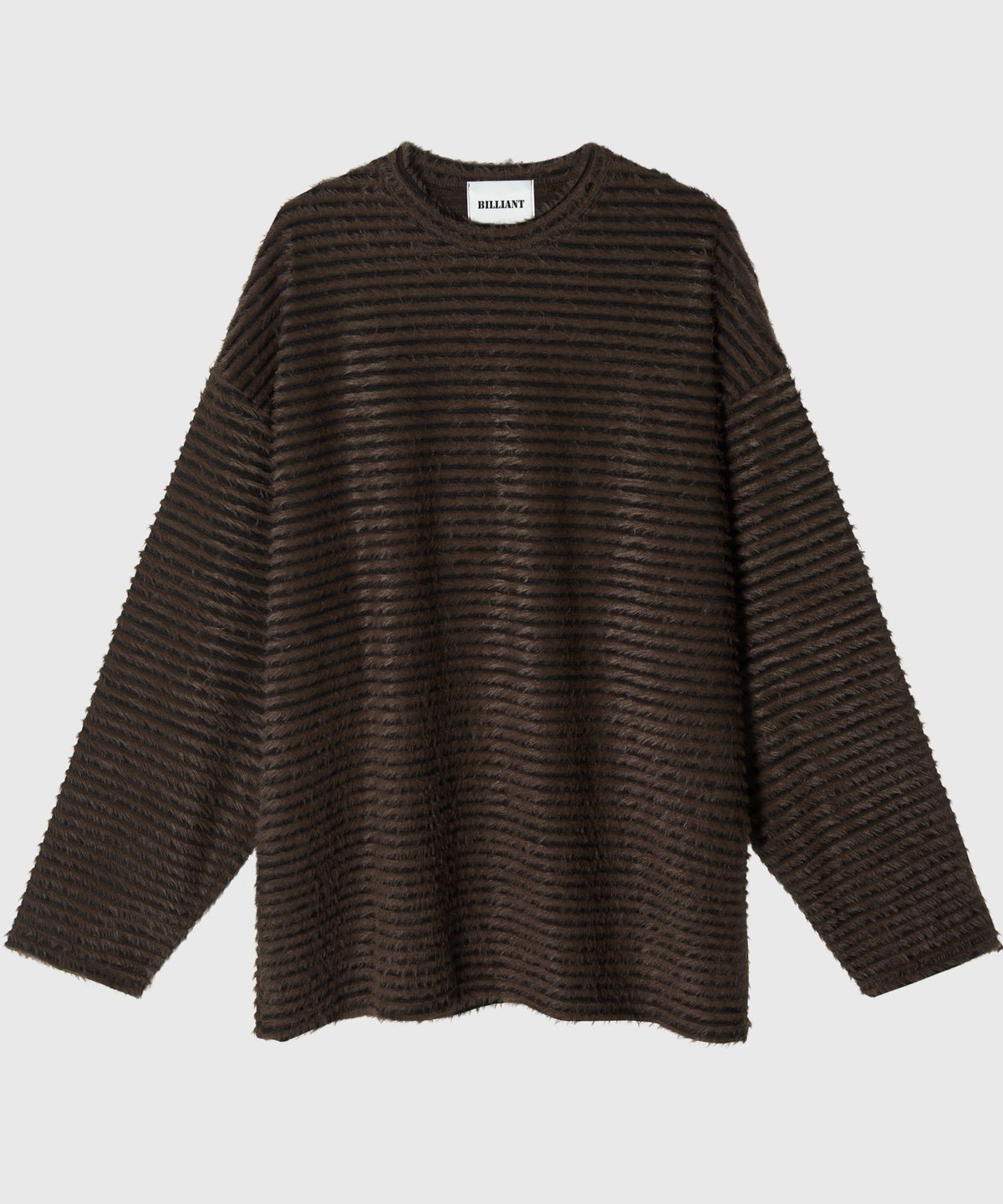 Mohair Over Border Knit Brown