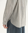 Striped Linen Shirt Grey