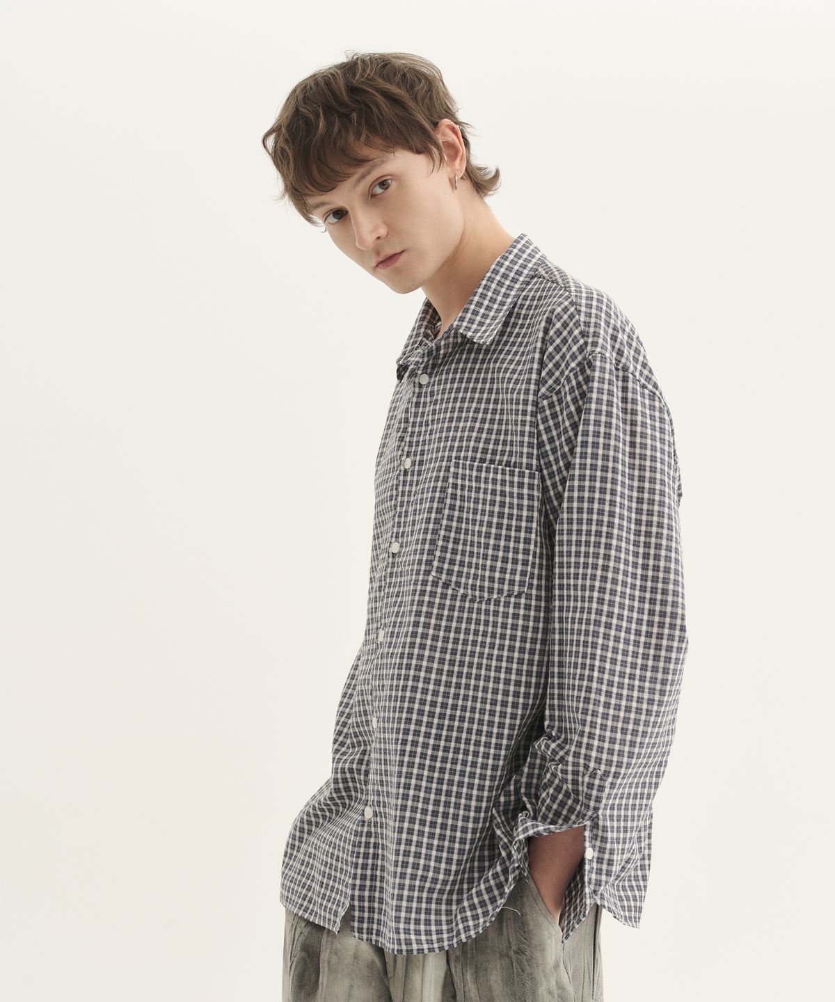 Classic Check Shirt Navy