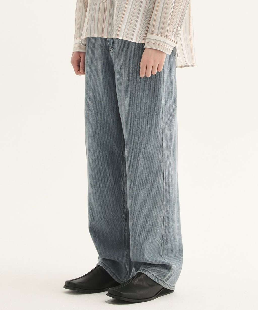 Soft Faded Denim Pants Light Blue