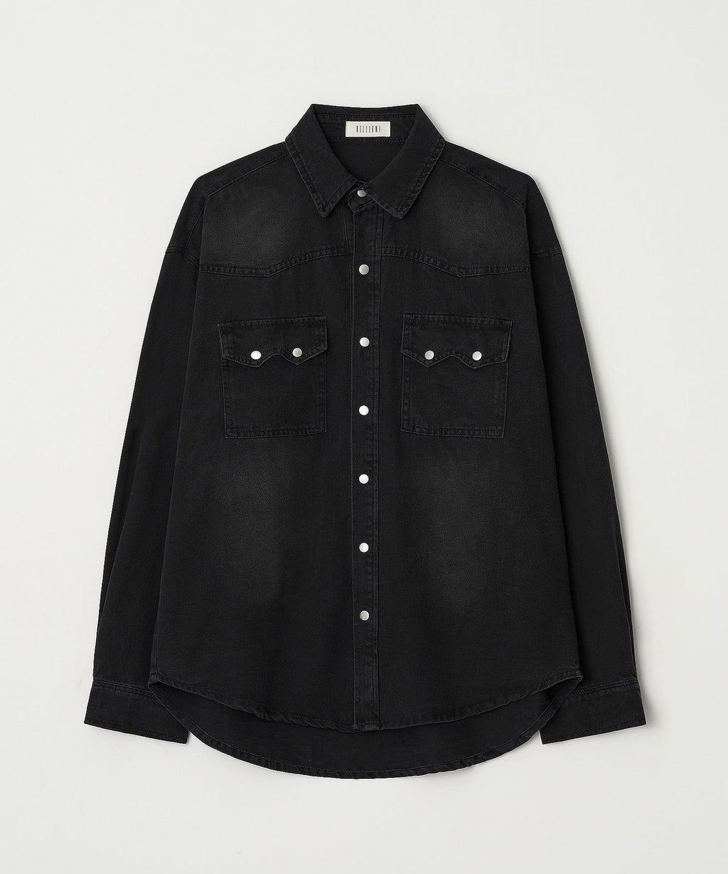 Western Denim Shirt Black