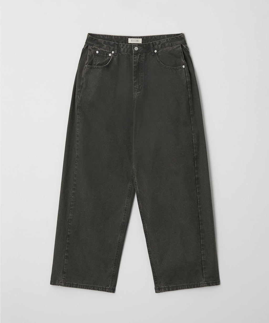 Side Tuck Wide Pants Dark Khaki