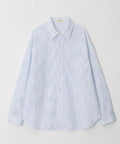 Hyper Stripe Over Shirt White/Sky Blue