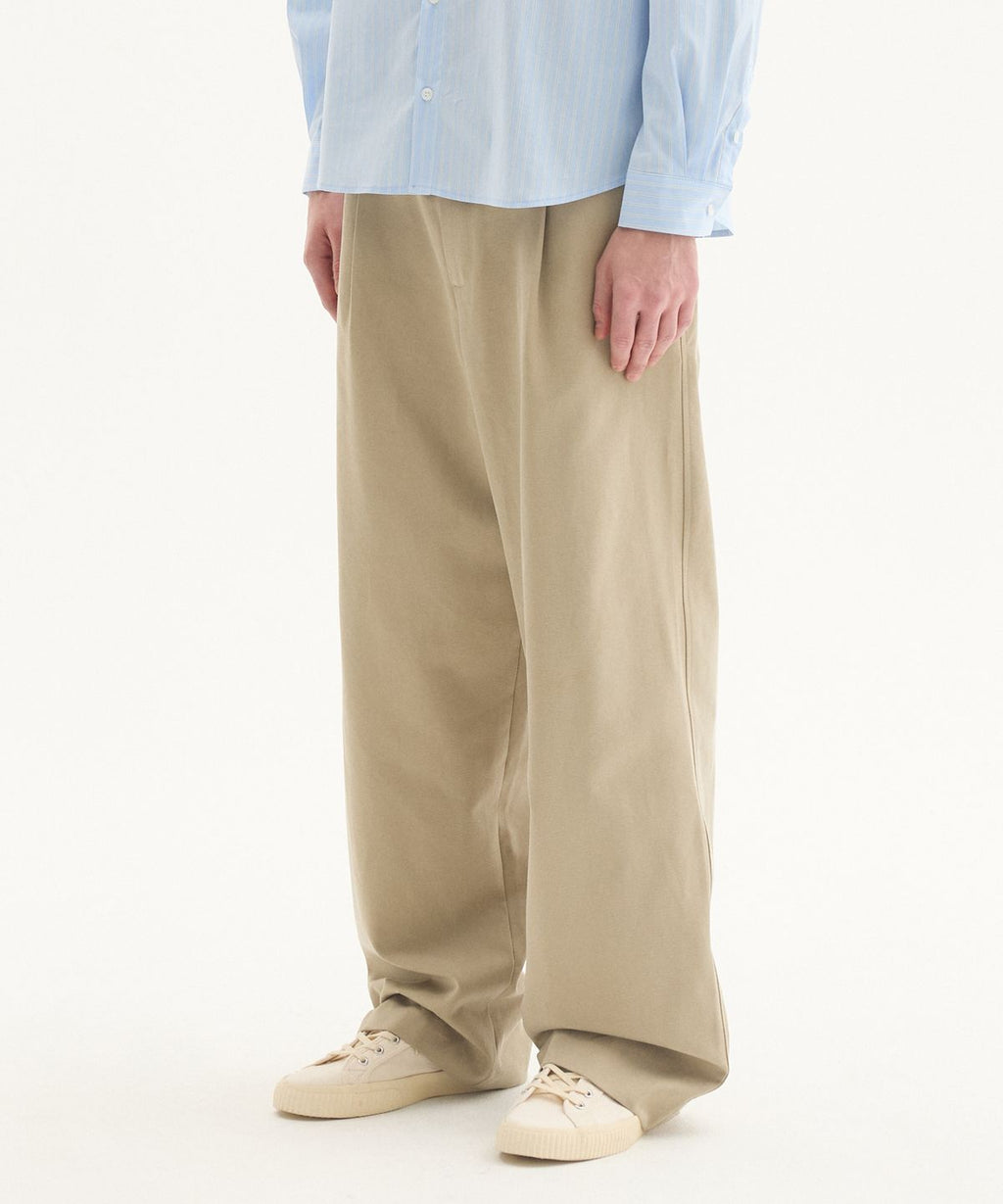 Classic Cotton Bijou Pants Beige