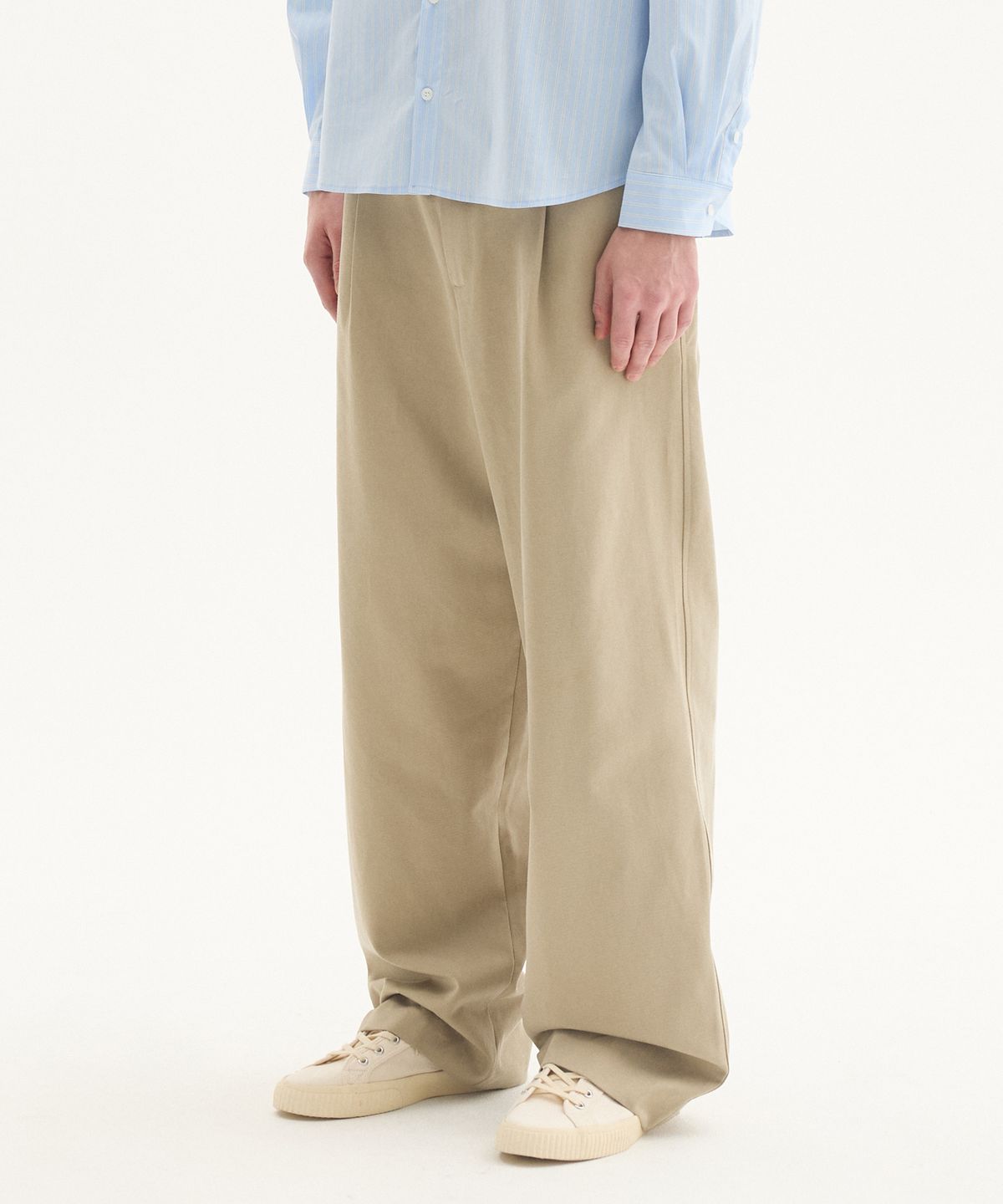 Classic Cotton Bijou Pants Beige