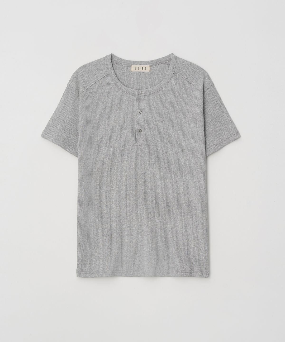 Muscle Fit Basic Henley Grey