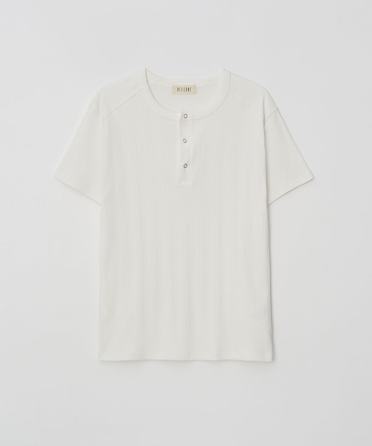 Muscle Fit Basic Henley Ivory