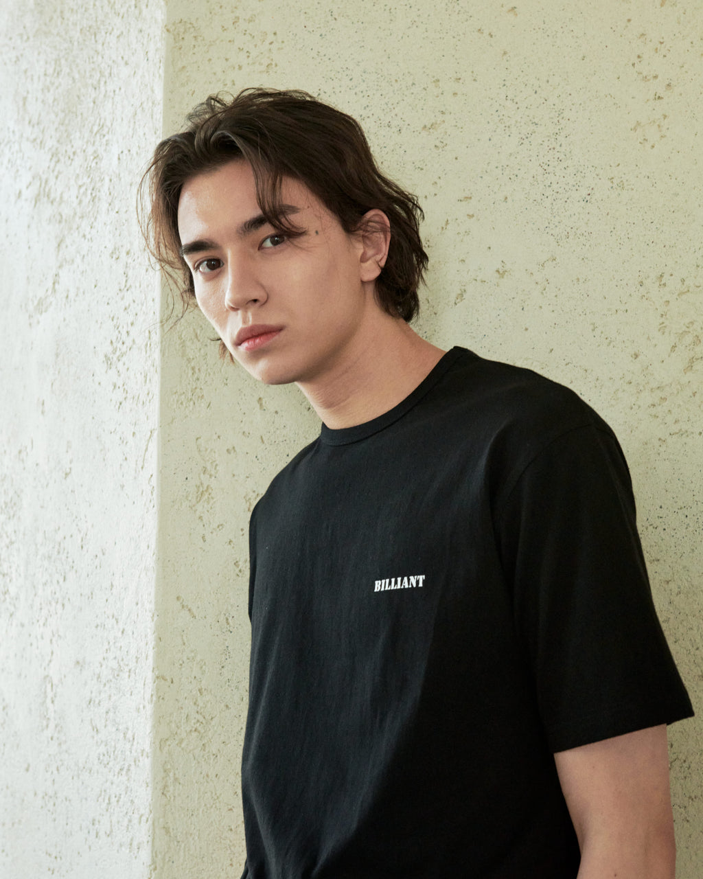 BILLIANT-Basic Open T-Shirt Black - detail 5