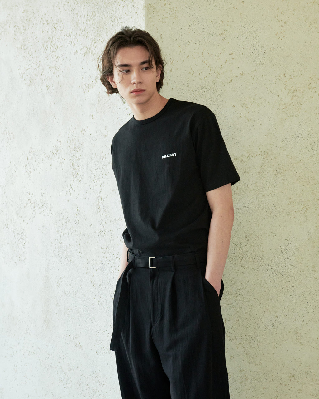 BILLIANT-Basic Open T-Shirt Black - detail 6