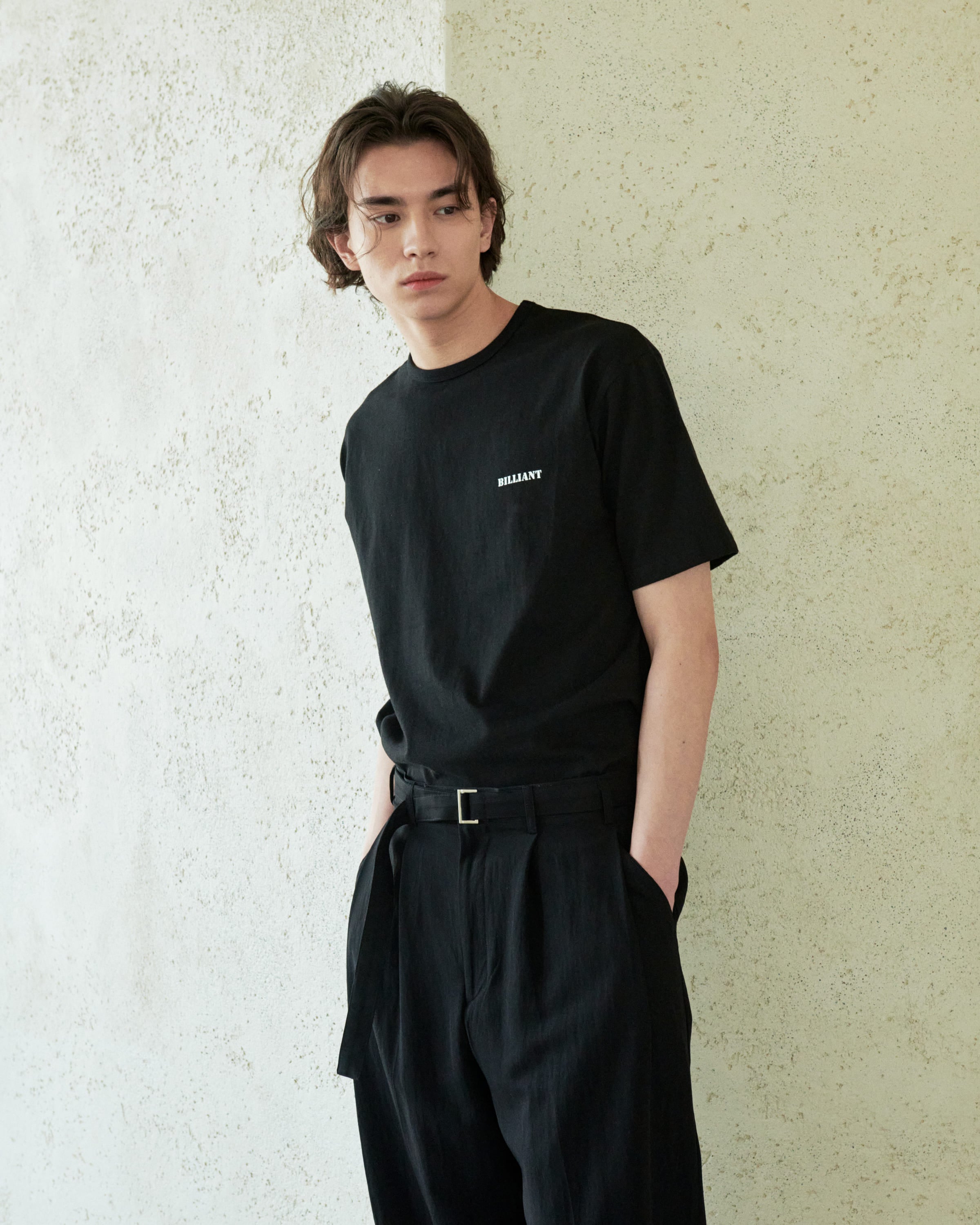 BILLIANT-Basic Open T-Shirt Black - detail 6