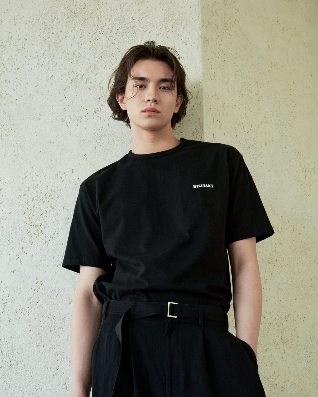 BILLIANT-Basic Open T-Shirt Black - detail 7