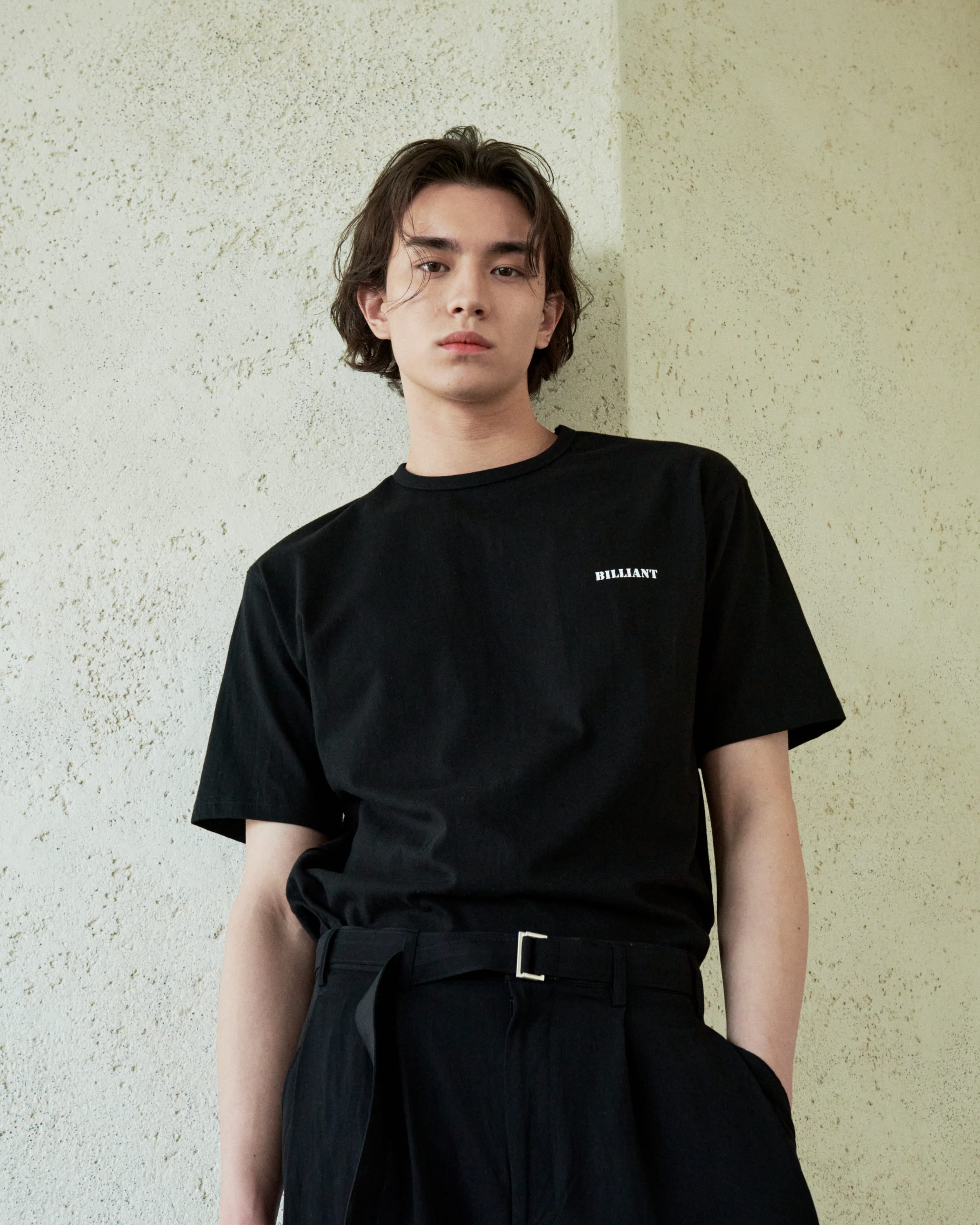 BILLIANT-Basic Open T-Shirt Black - detail 7