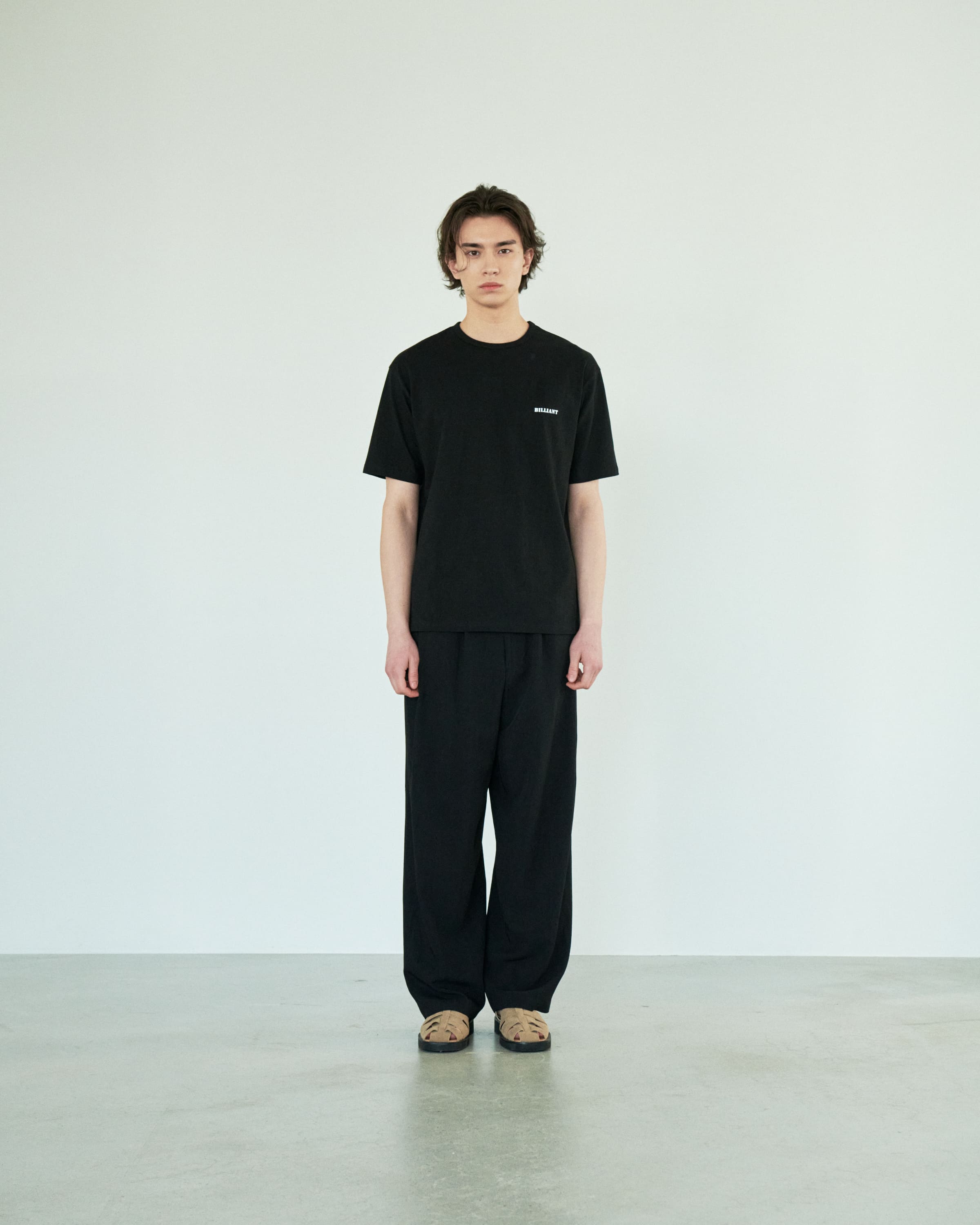BILLIANT-Basic Open T-Shirt Black - detail 8