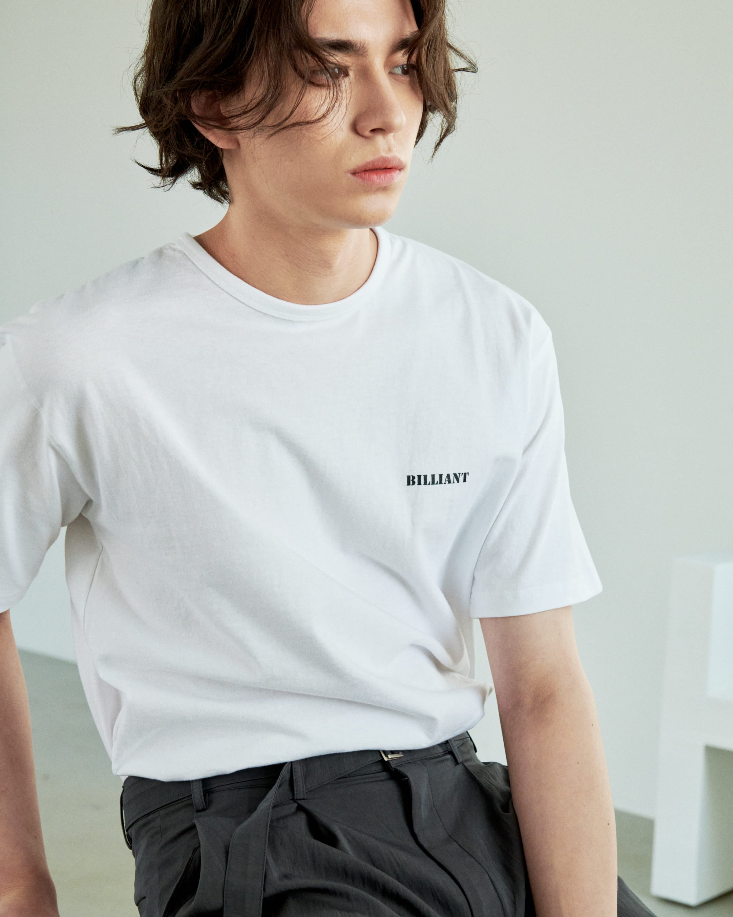 BILLIANT-Basic Open T-Shirt Ivory - detail 3
