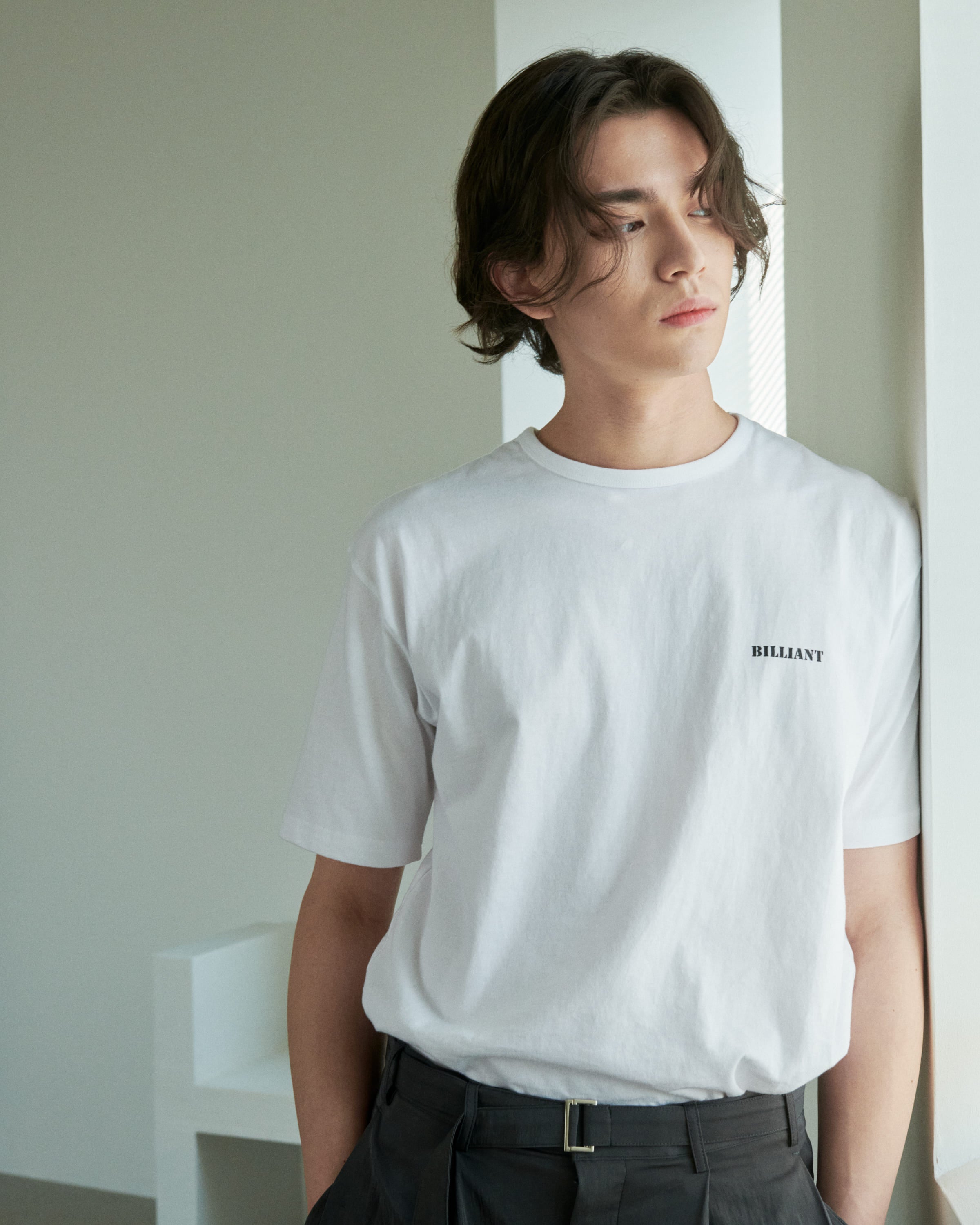 BILLIANT-Basic Open T-Shirt Ivory - detail 4