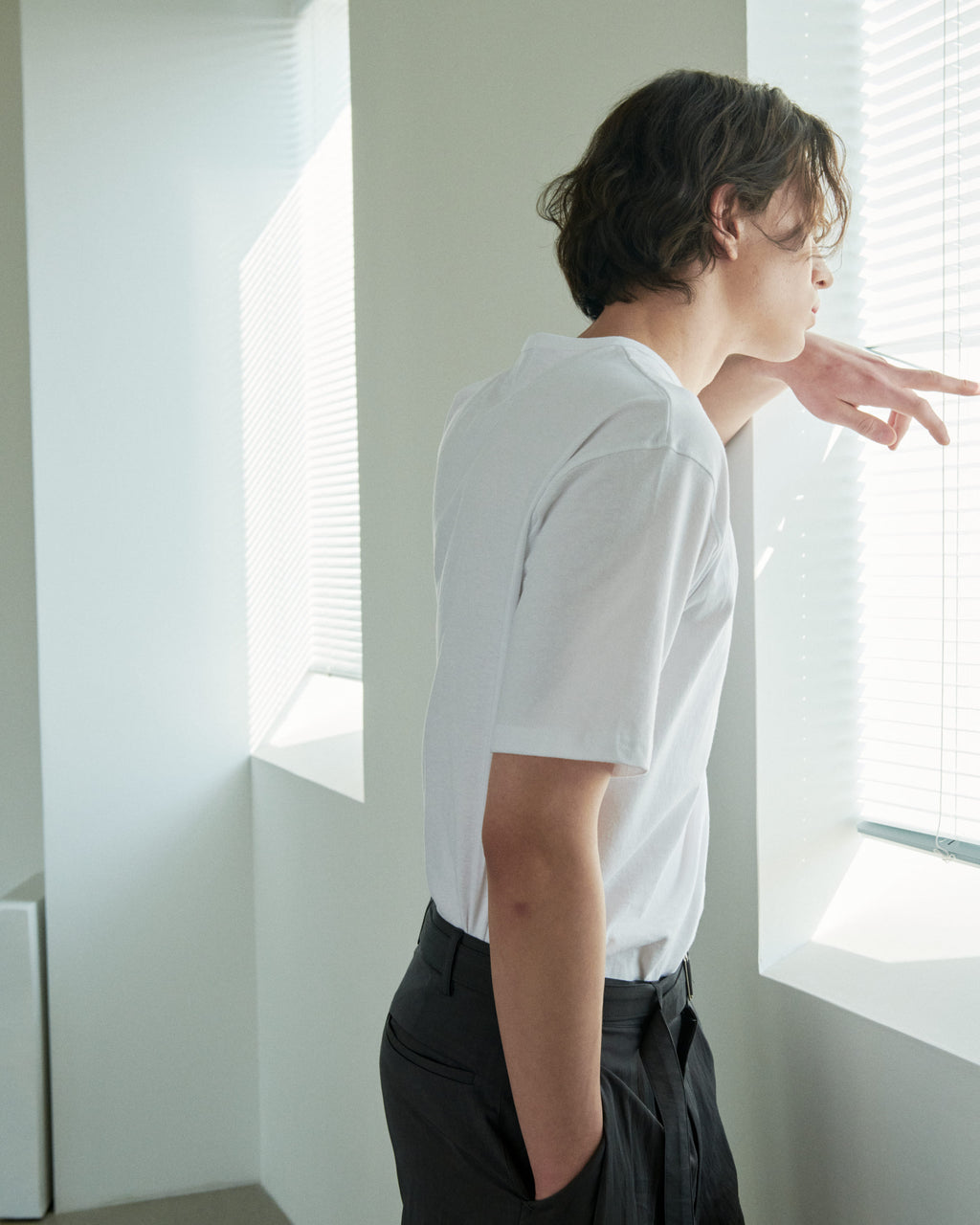 BILLIANT-Basic Open T-Shirt Ivory - detail 5