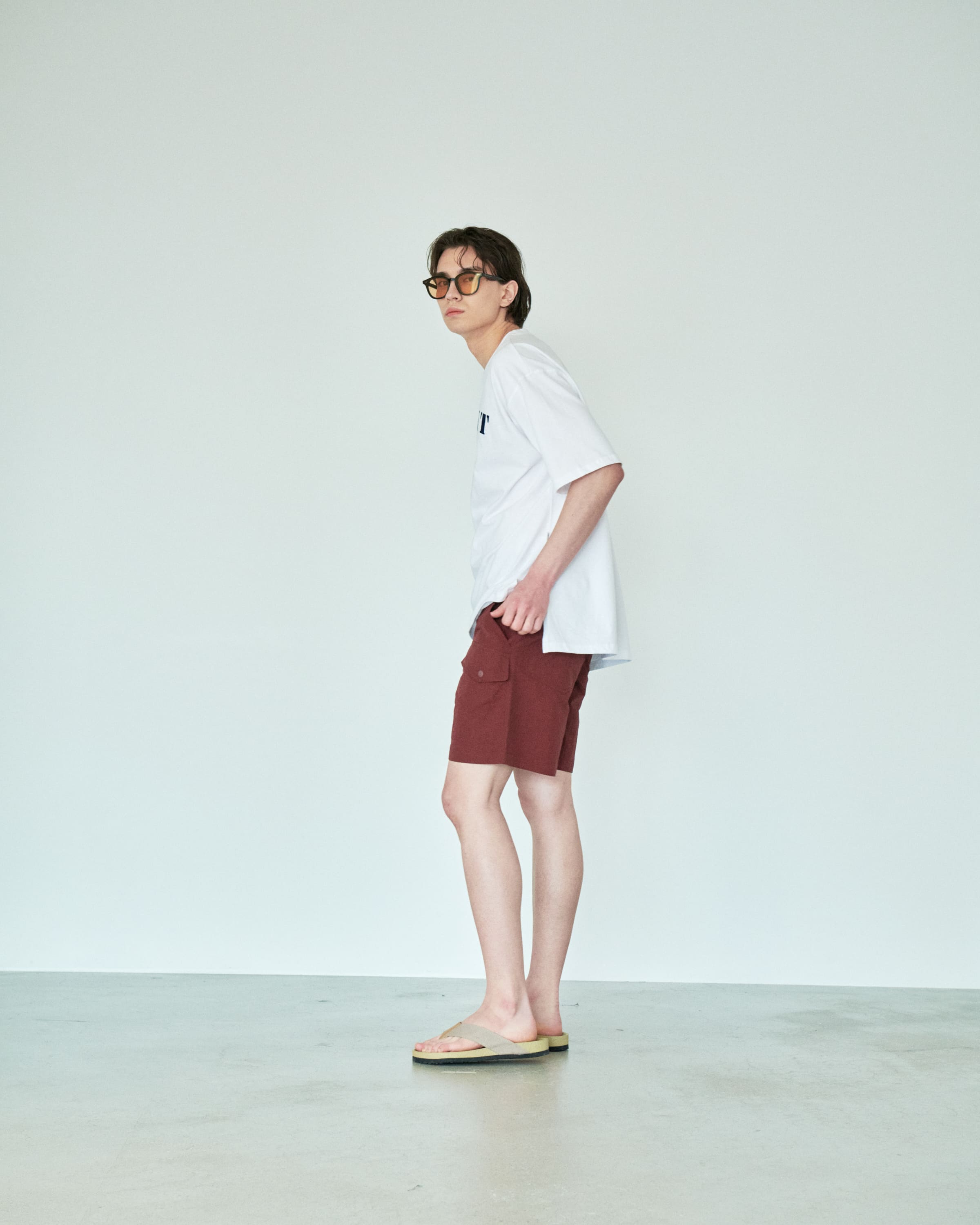 Over-Fit Open T-Shirt White - detail 1