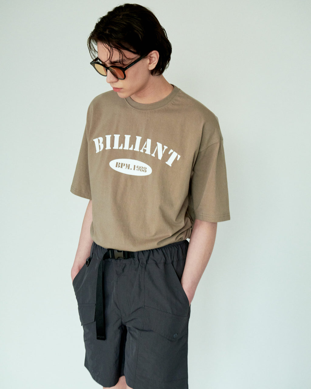 Over-Fit Open T-Shirt Beige