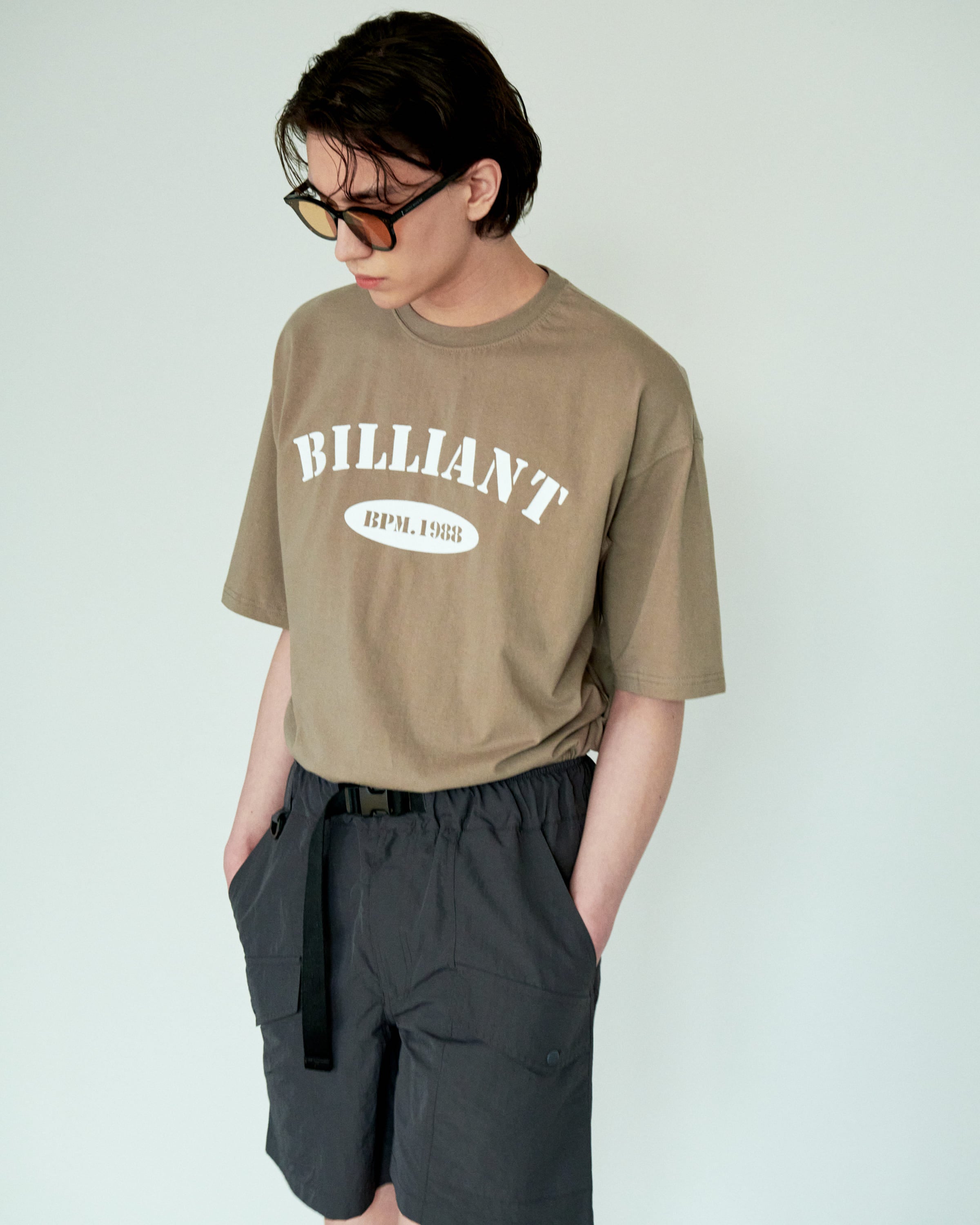 Over-Fit Open T-Shirt Beige