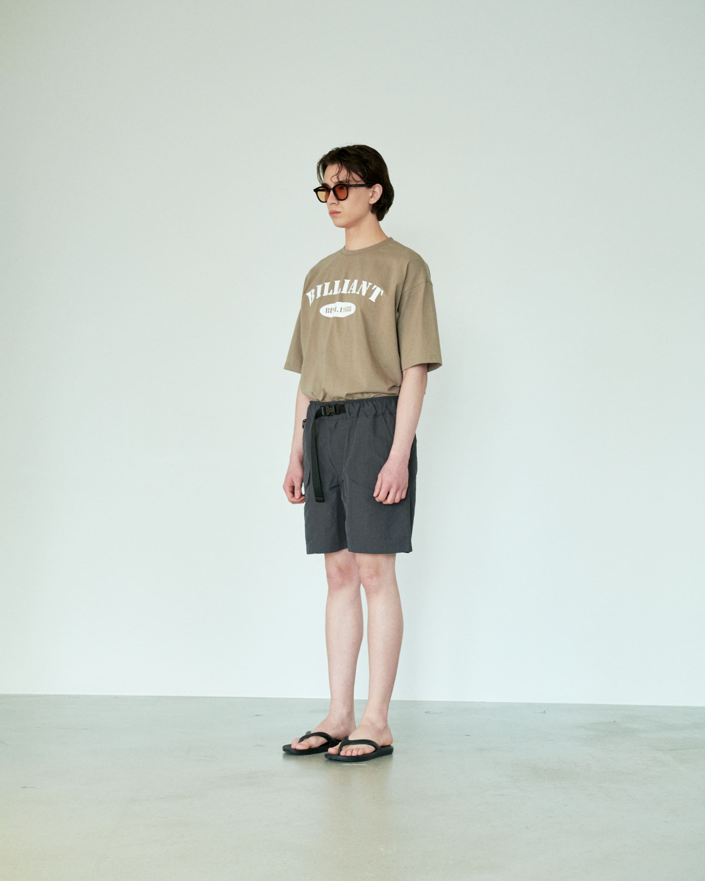 Over-Fit Open T-Shirt Beige - detail 7