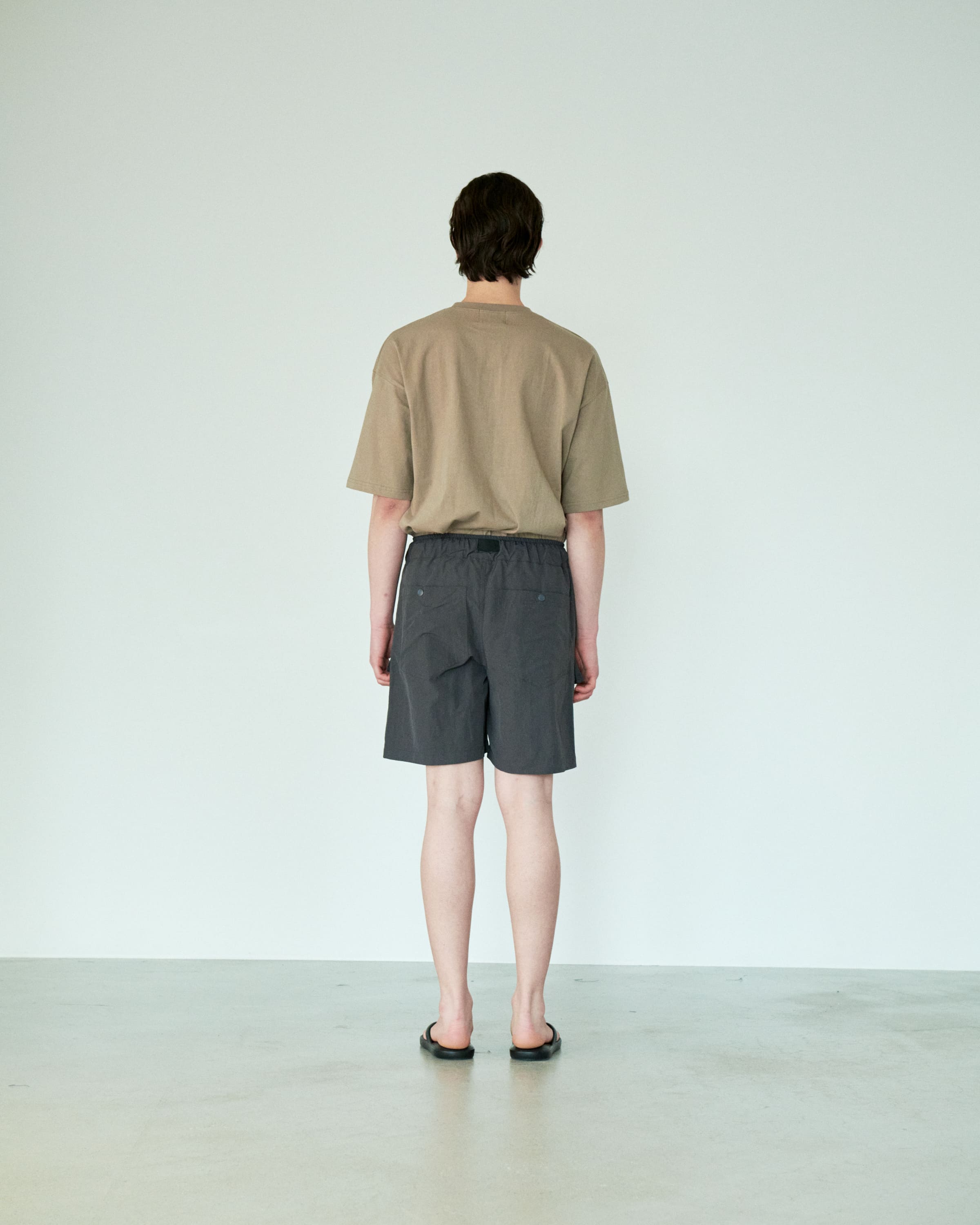 Over-Fit Open T-Shirt Beige - detail 8