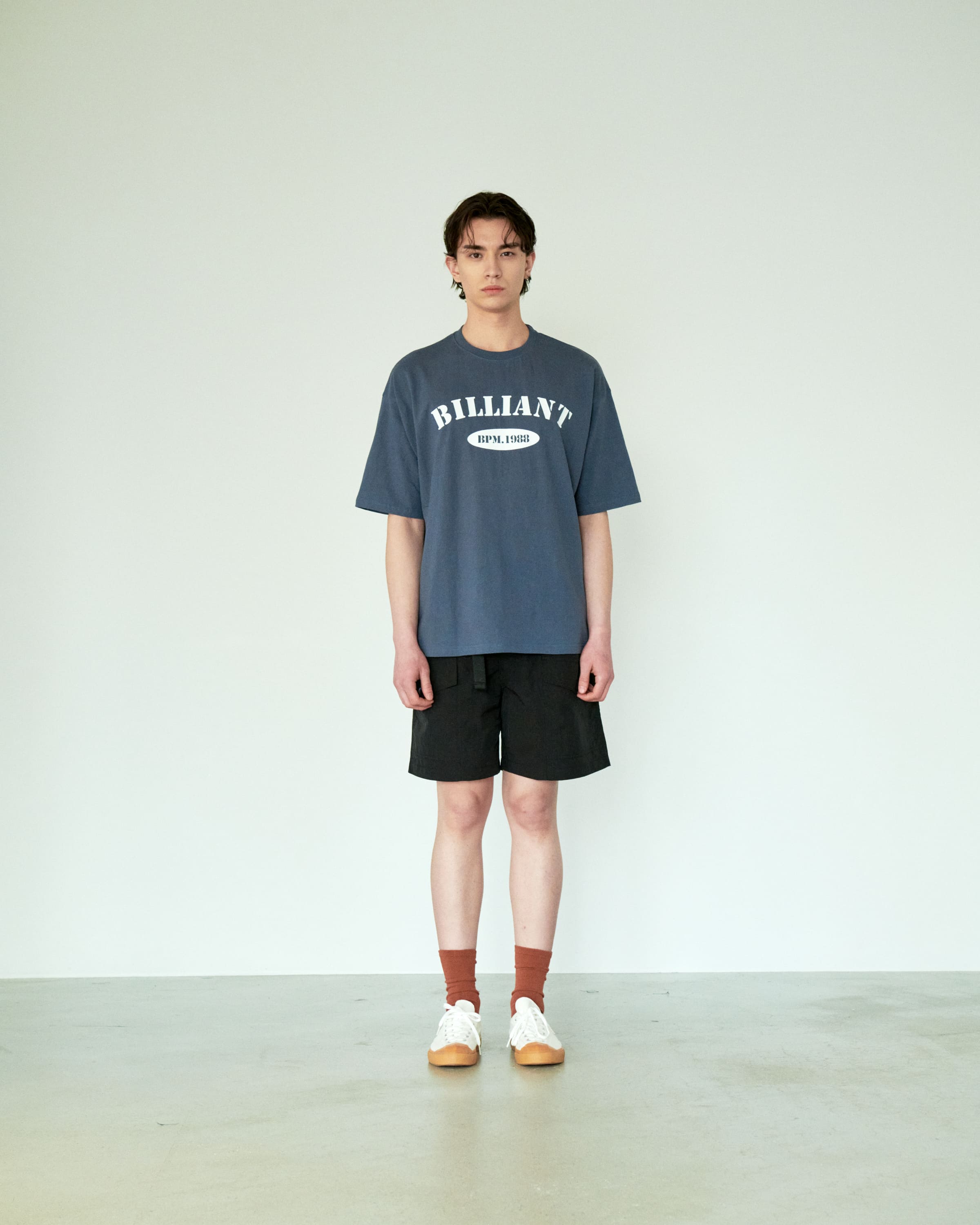 Over-Fit Open T-Shirt Blue - detail 5