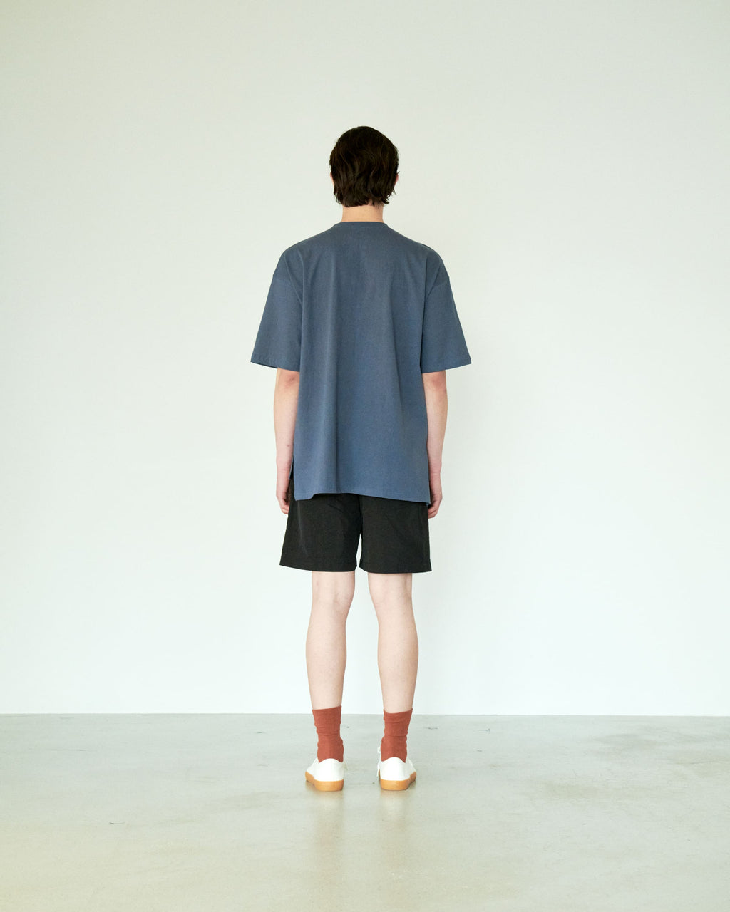 Over-Fit Open T-Shirt Blue - detail 7