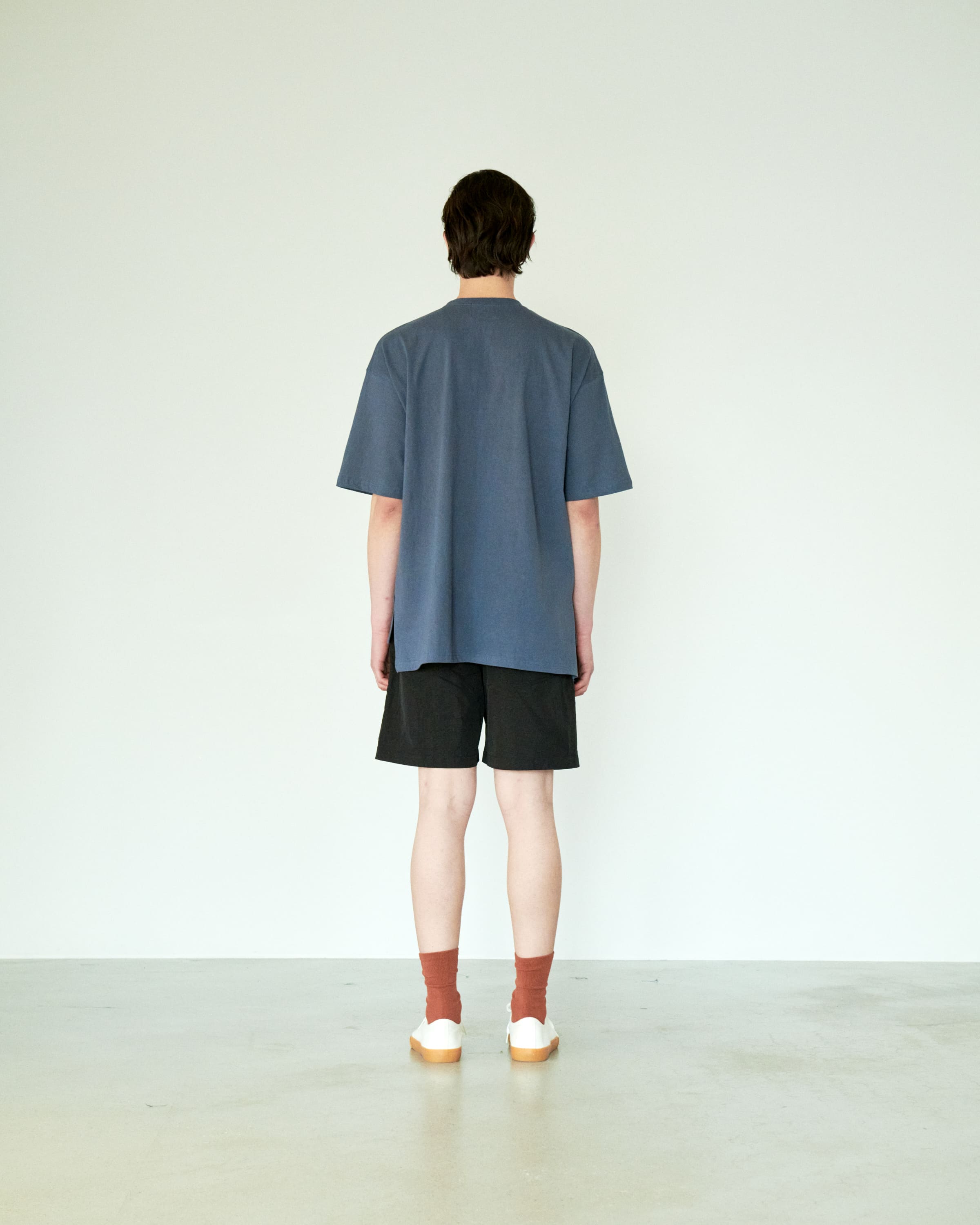 Over-Fit Open T-Shirt Blue - detail 7