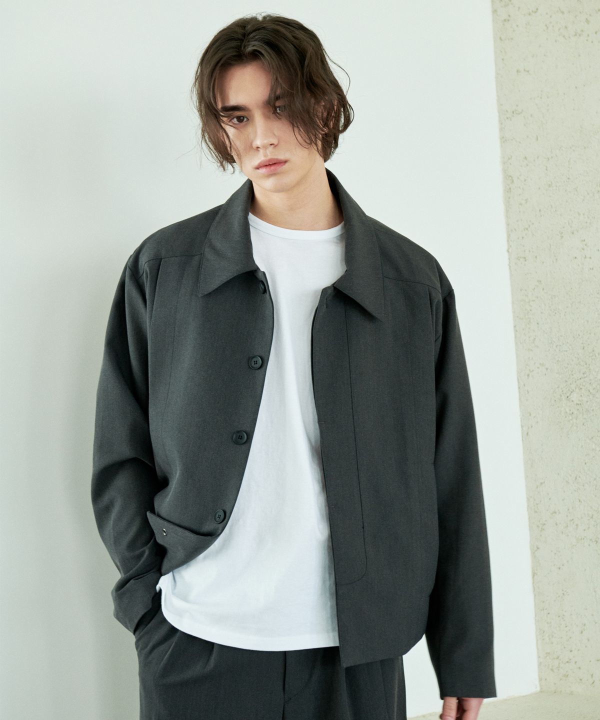 Milo Jacket Charcoal - detail 1