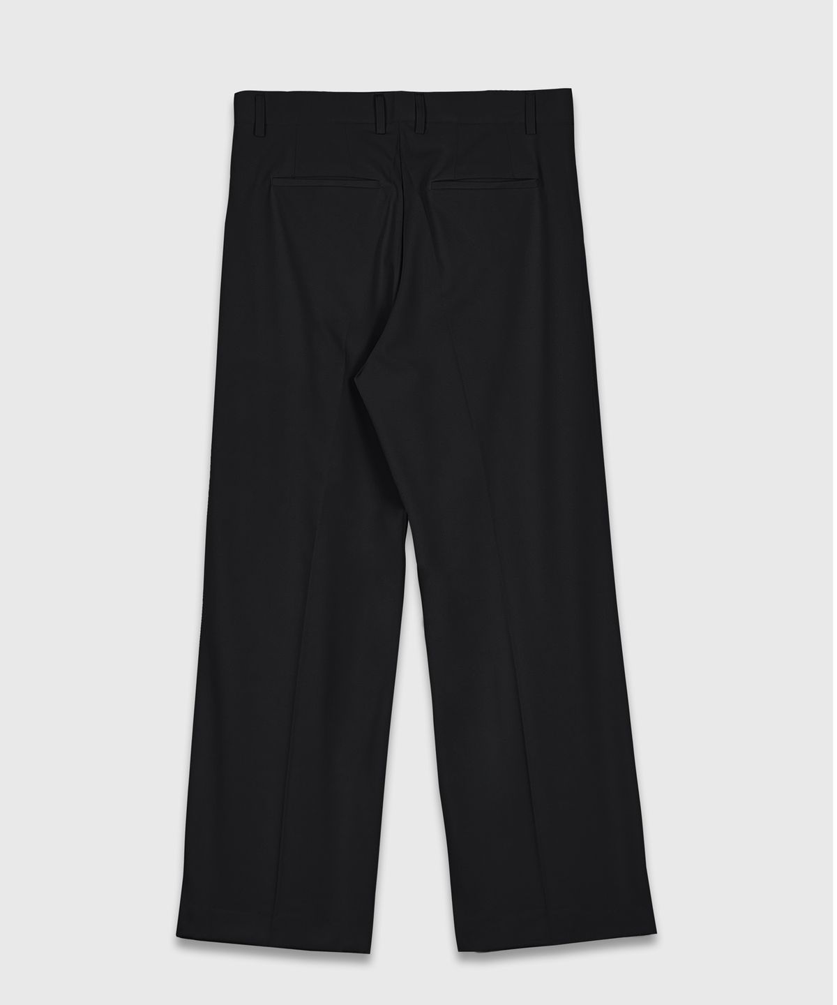 Double Pleat Semi-Wide Slacks Black - detail 1