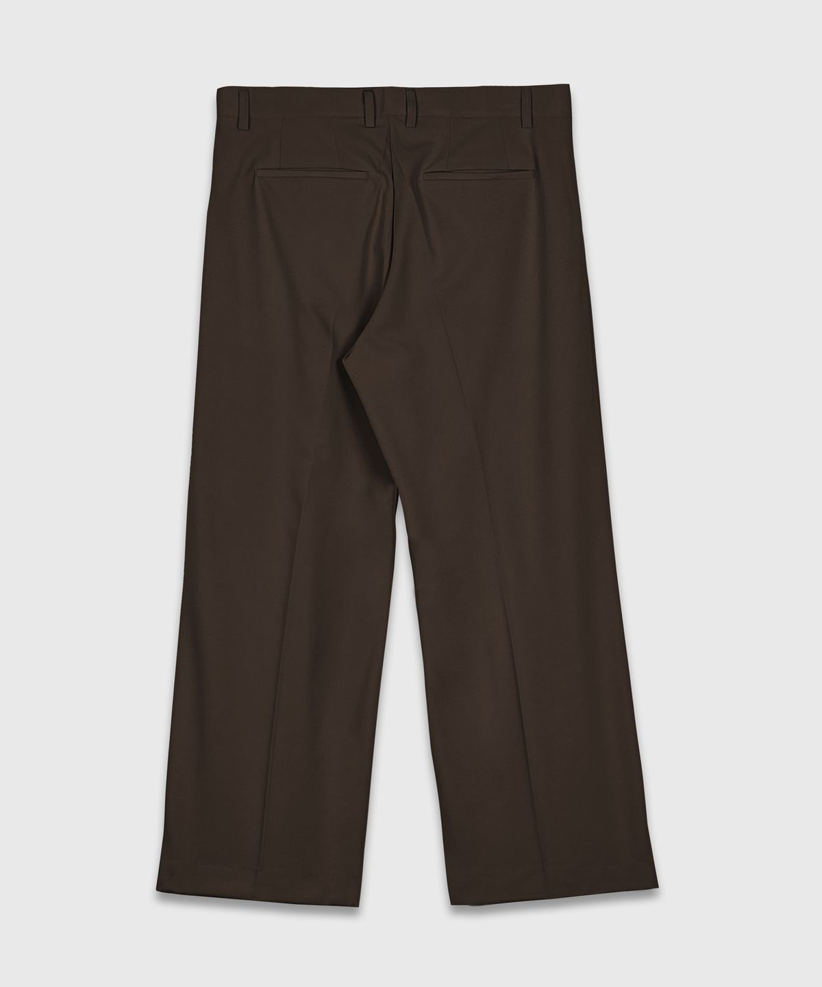 Double Pleat Semi-Wide Slacks Brown - detail 1