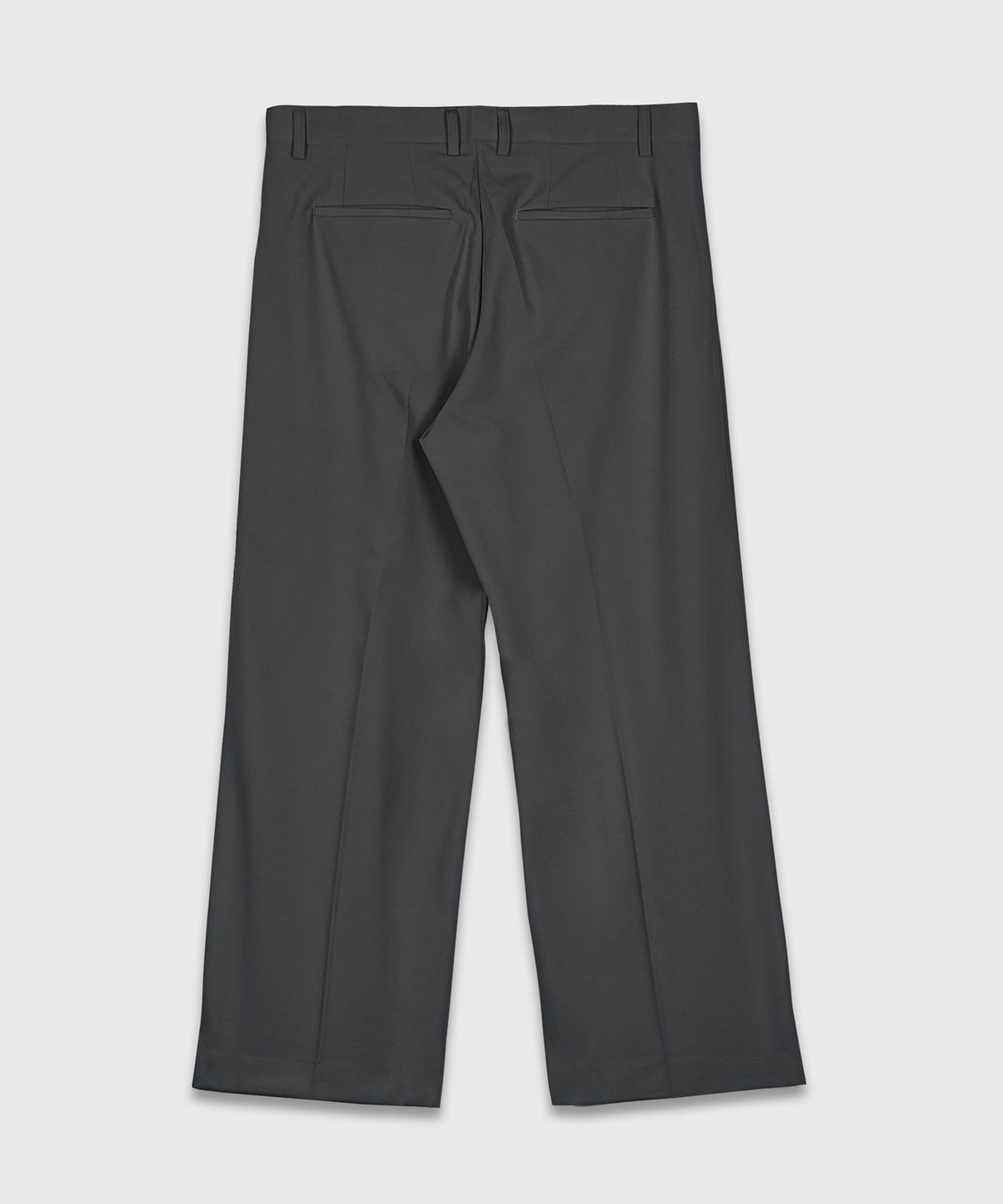 Double Pleat Semi-Wide Slacks Charcoal - detail 1