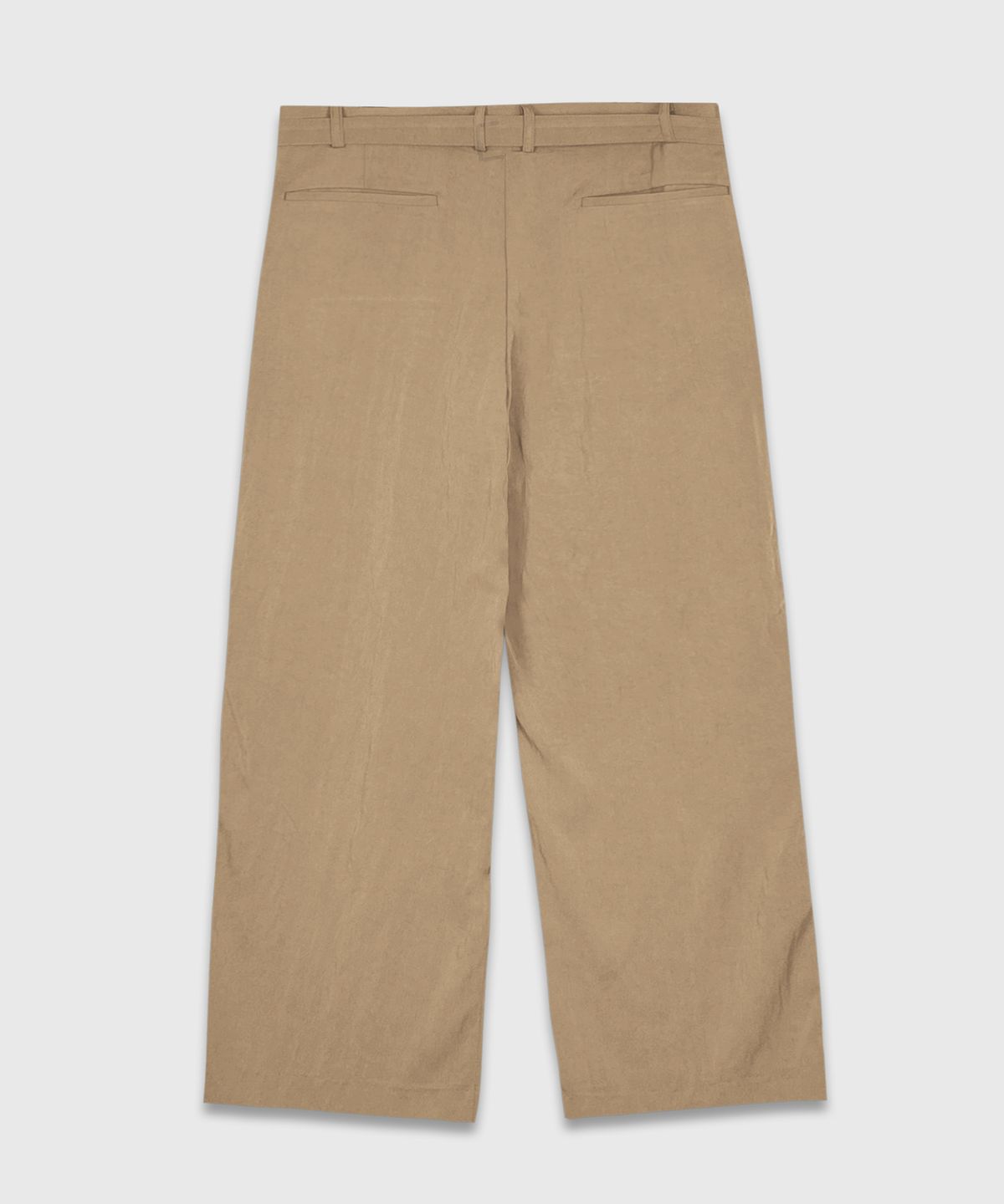 Belted Wide Slacks Beige - detail 1