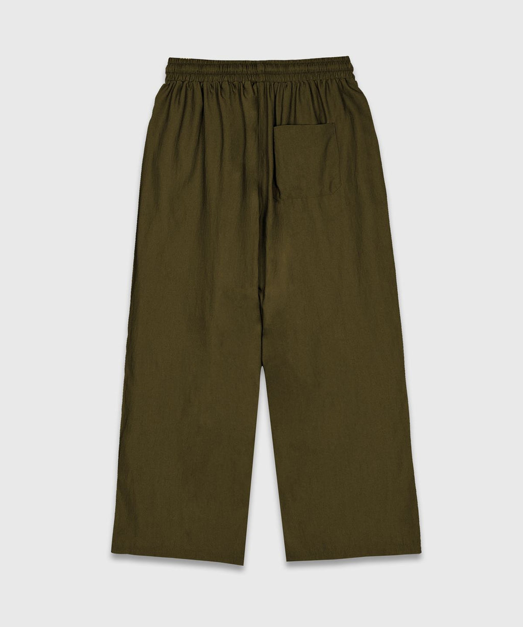 Recycled Wide Banded Pants Olive - detail 1