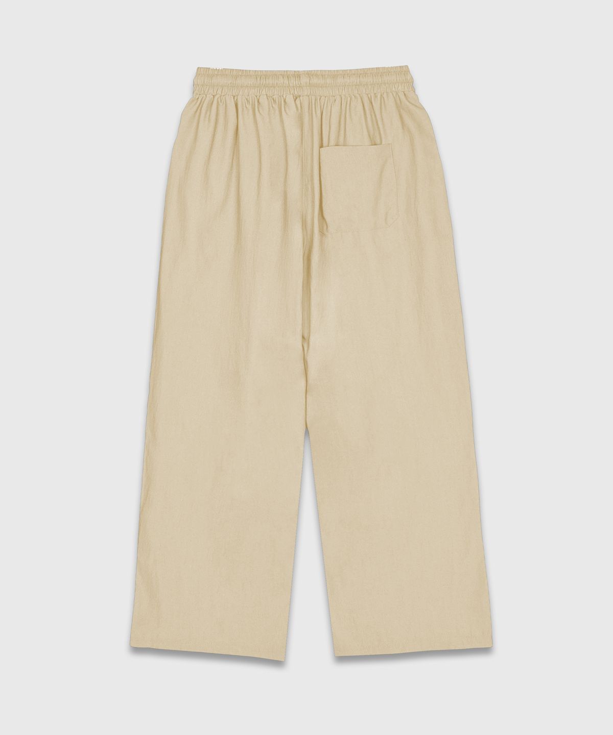 Recycled Wide Banded Pants Beige - detail 1